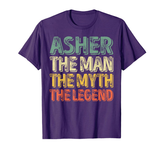 Asher Myth Legend First Name Asher T-Shirt - Unique Graphic Unisex - T-Shirt, Sweatshirt, Hoodie