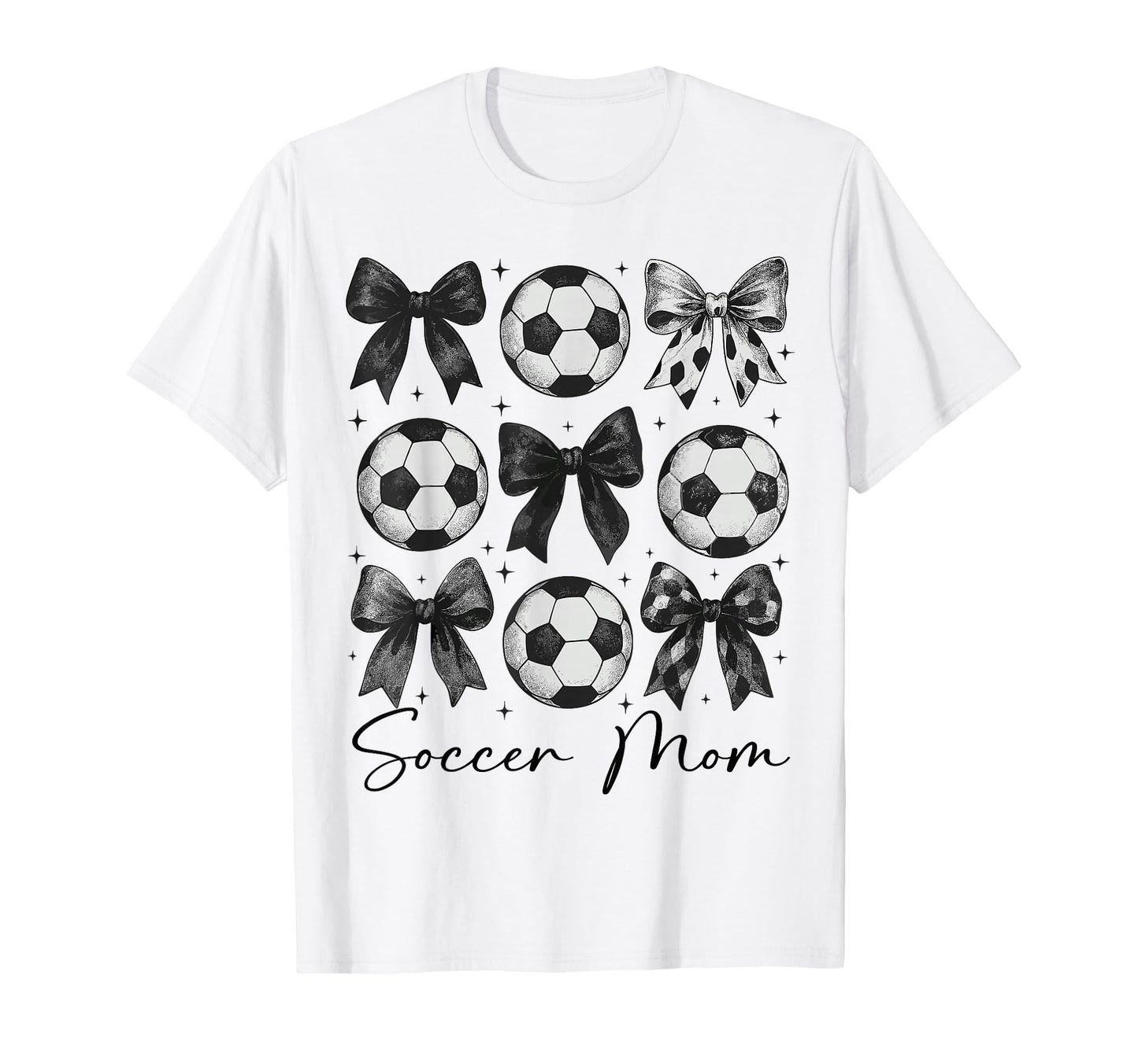 Soccer Mom Funny Coquette Bow Soccer T-Shirt - Minimalist Print Men Women - T-Shirt, Sweatshirt, Hoodie