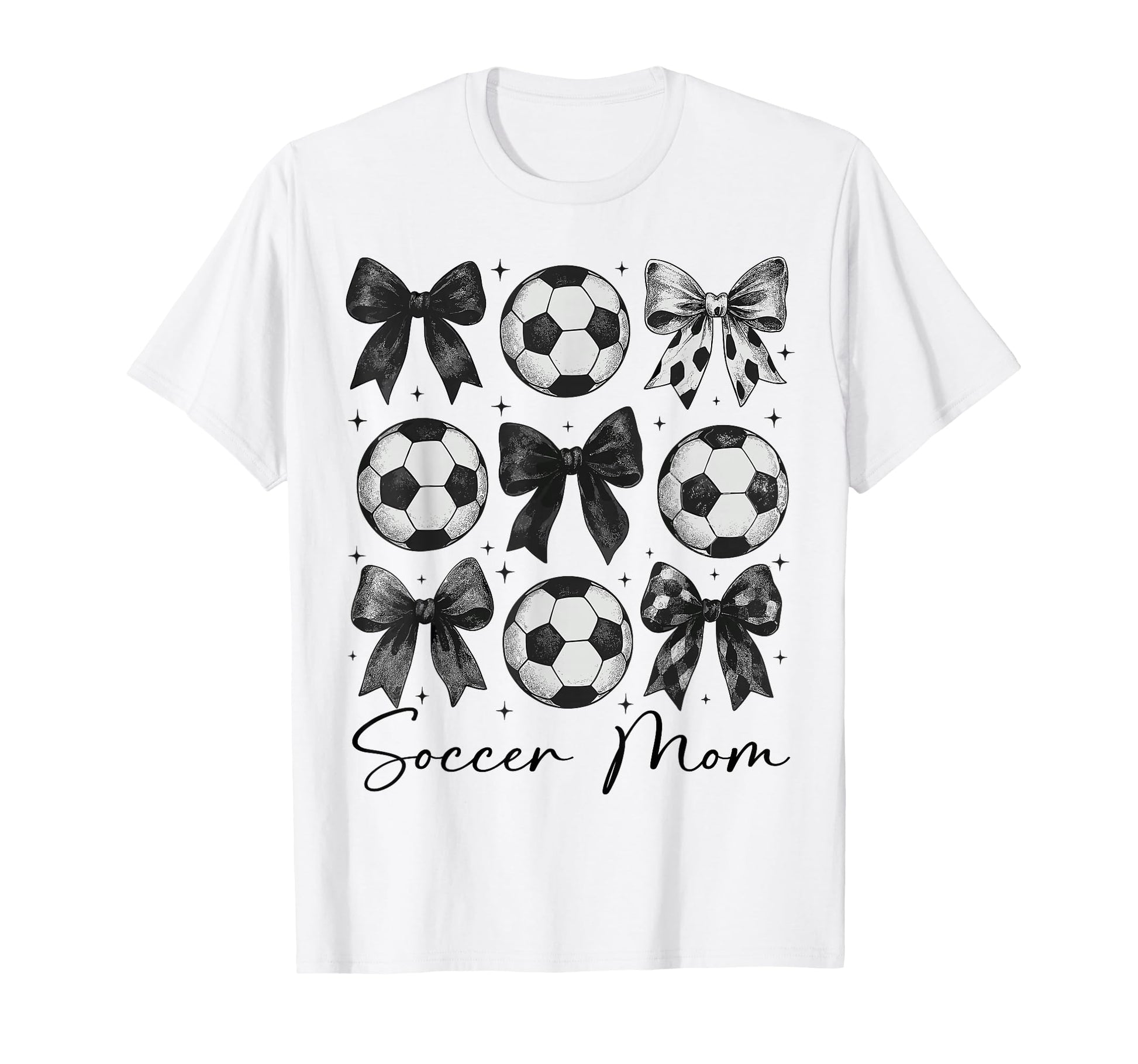 Soccer Mom Funny Coquette Bow Soccer T-Shirt - Minimalist Print Men Women - T-Shirt, Sweatshirt, Hoodie