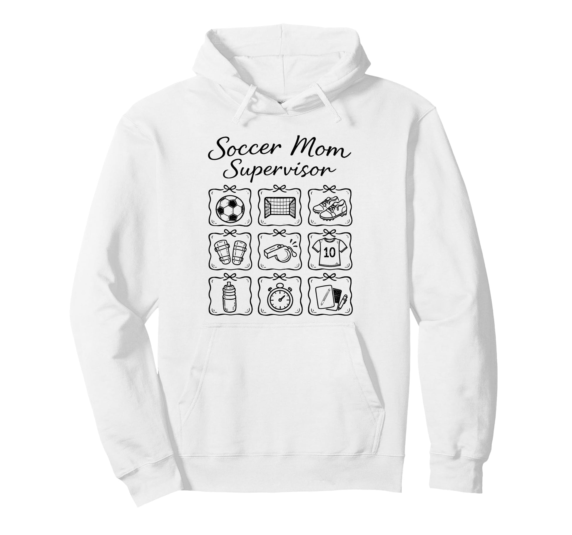 Funny Soccer Mom Supervisor Busy Hoodie - Aesthetic Graphic Unisex - T-Shirt, Sweatshirt, Hoodie