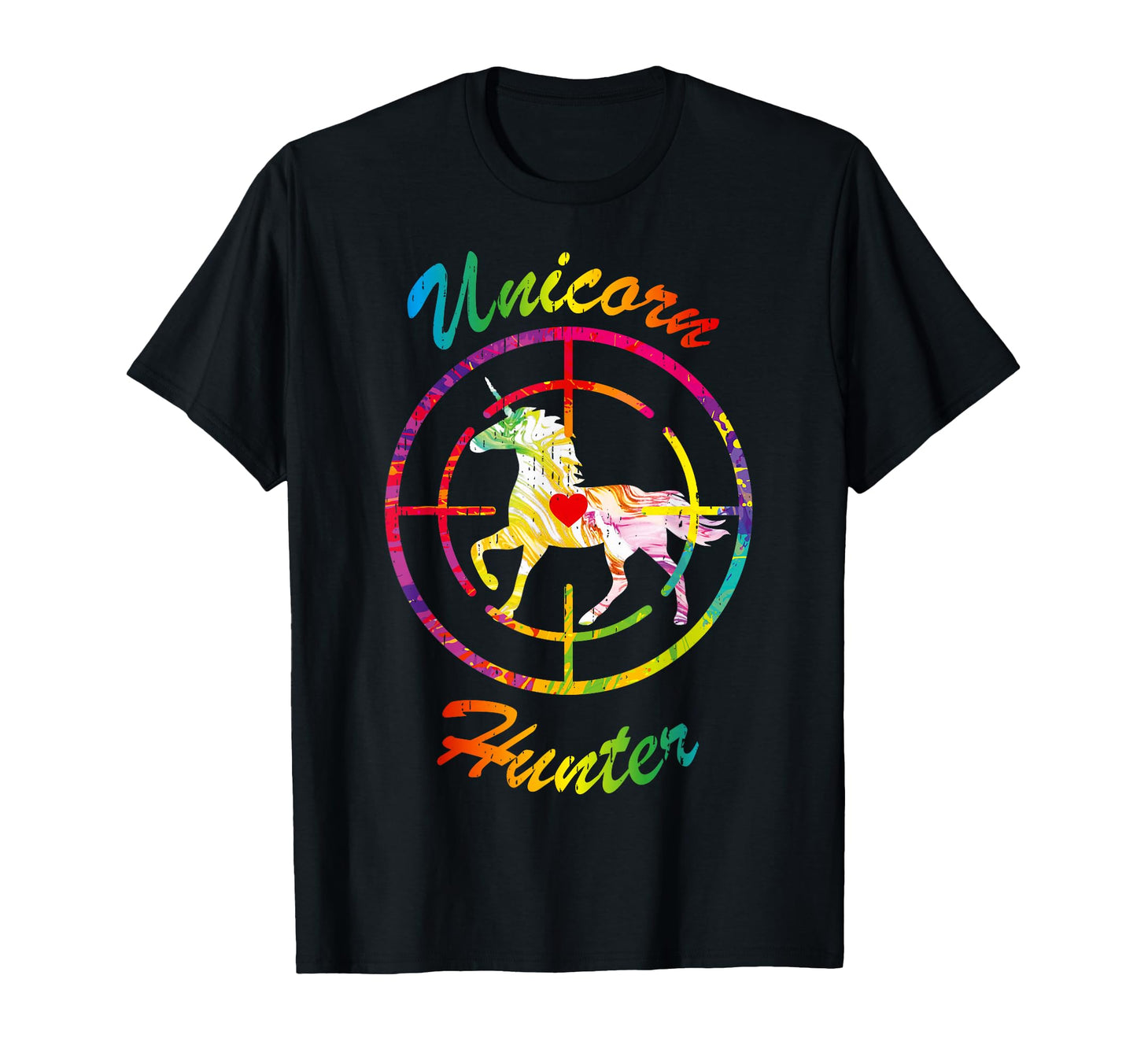 Unicorn Hunter Mens Rainbow Horse T-Shirt - Fun Novelty Design Men Women - T-Shirt, Sweatshirt, Hoodie