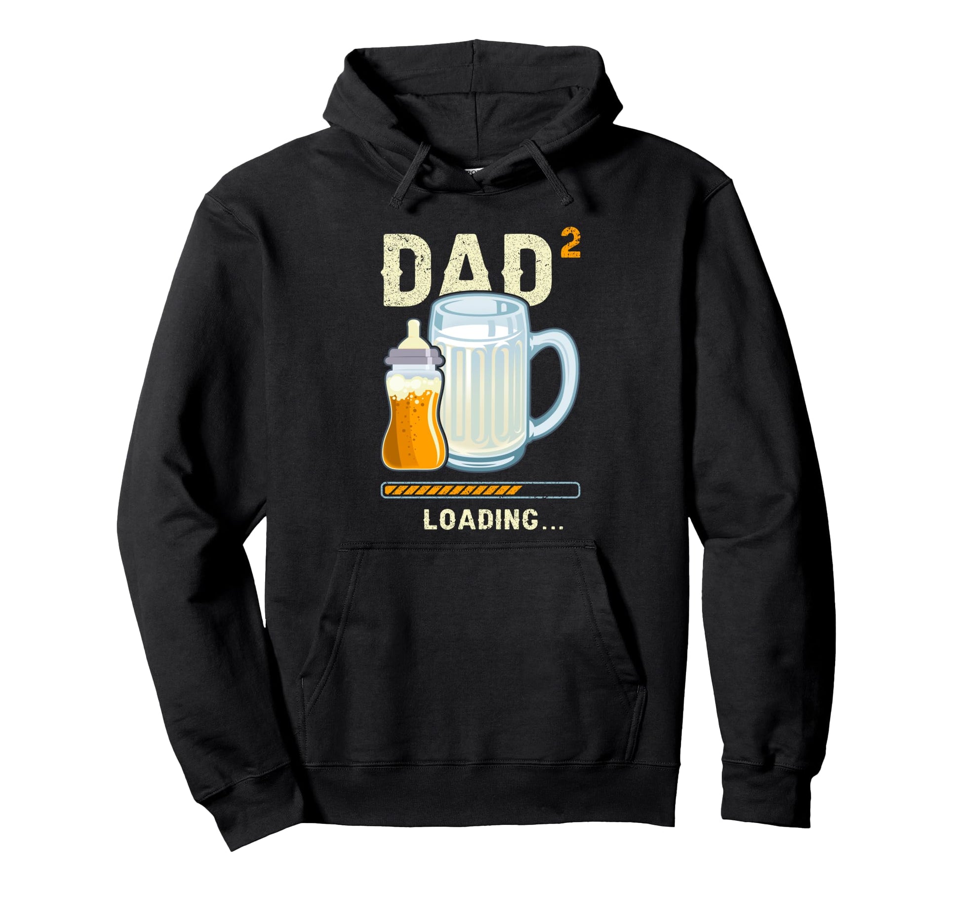 Dad To Be Twins Second Child Dad To Power 2 Hoodie - Novelty Apparel Unisex - T-Shirt, Sweatshirt, Hoodie