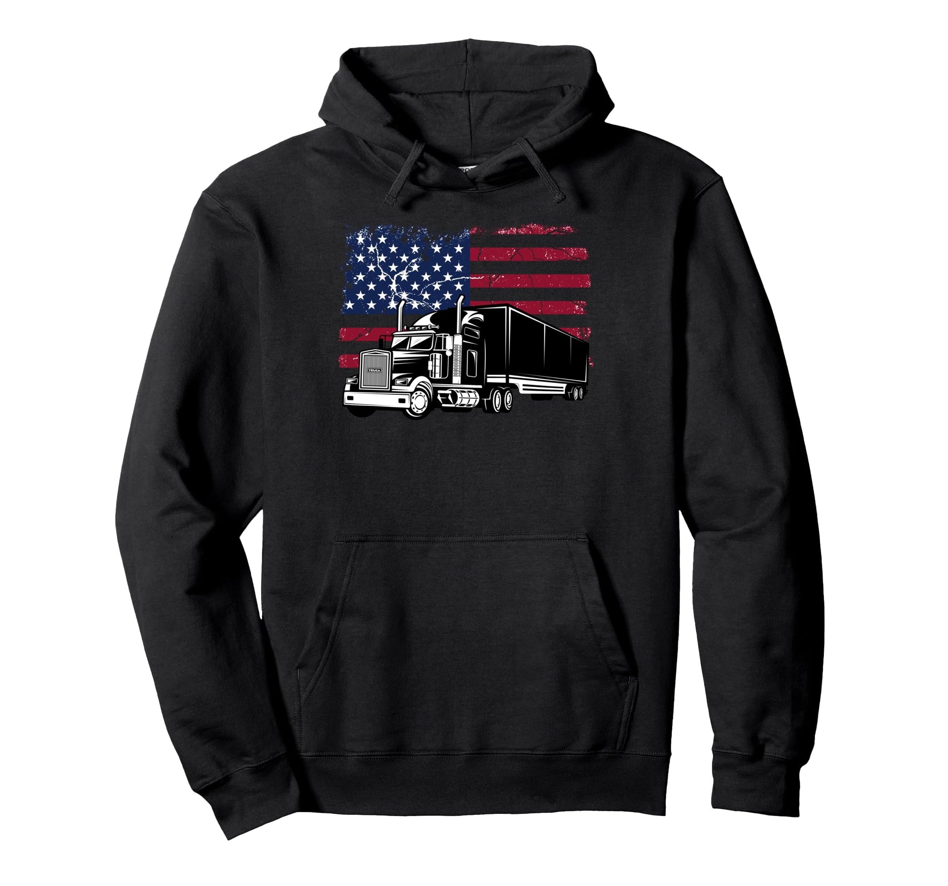 Us American Flag Best Truck Driver Hoodie - Casual Everyday Wear Unisex - T-Shirt, Sweatshirt, Hoodie
