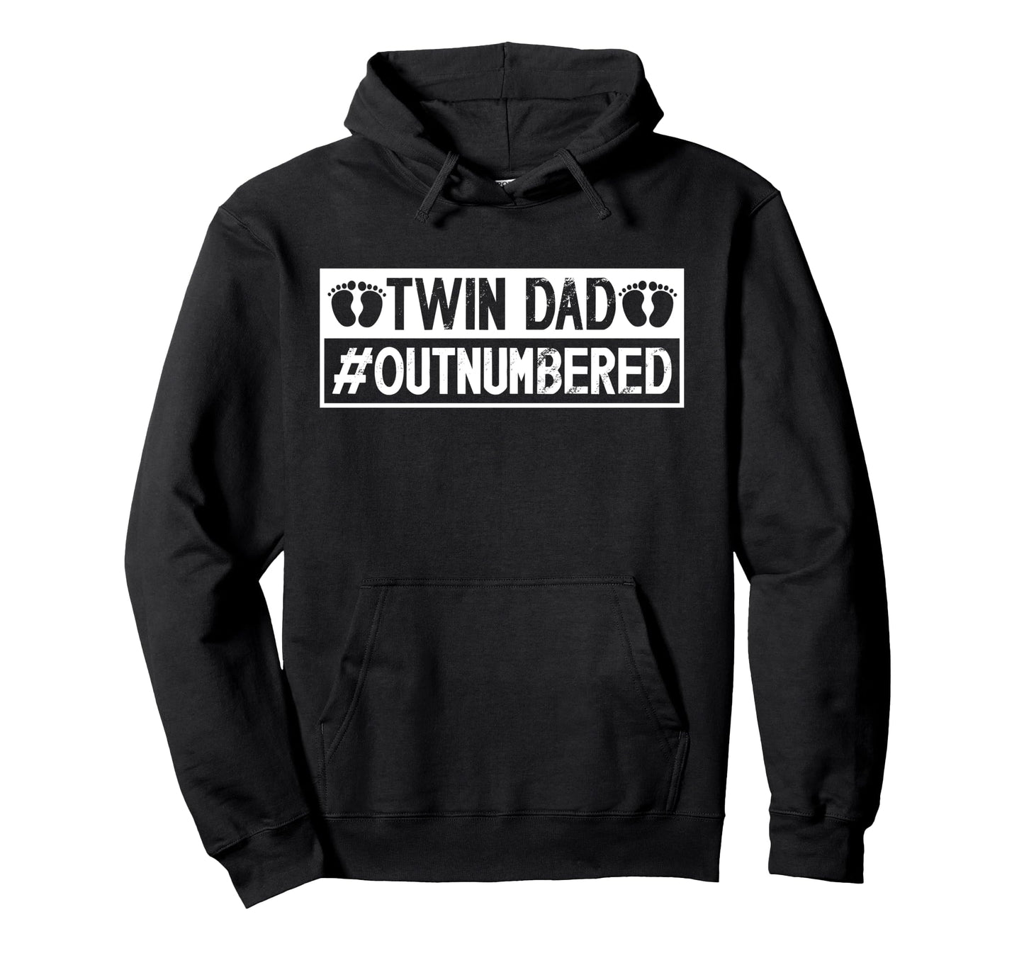 Twin Dad Outnumbered Twin Father Twins Hoodie - Minimalist Print Unisex - T-Shirt, Sweatshirt, Hoodie