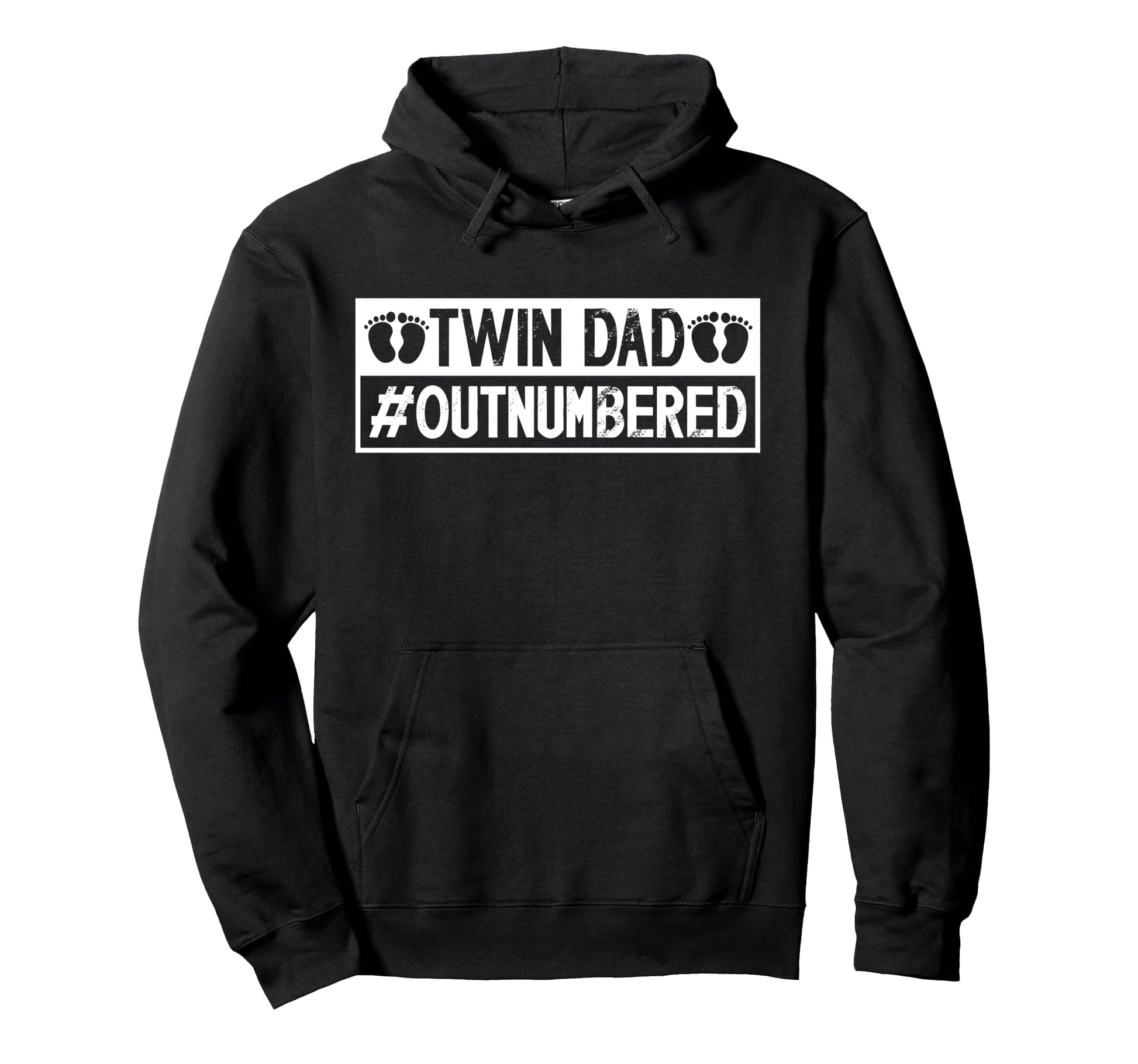 Twin Dad Outnumbered Twin Father Twins Hoodie - Minimalist Print Unisex - T-Shirt, Sweatshirt, Hoodie