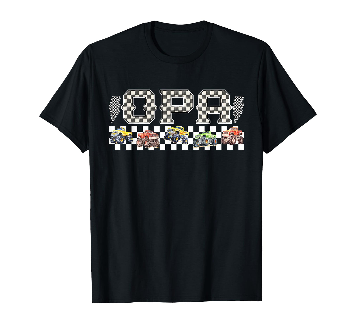 Opa Monster Truck Family Crew Birthday T-Shirt - Aesthetic Graphic Unisex - T-Shirt, Sweatshirt, Hoodie