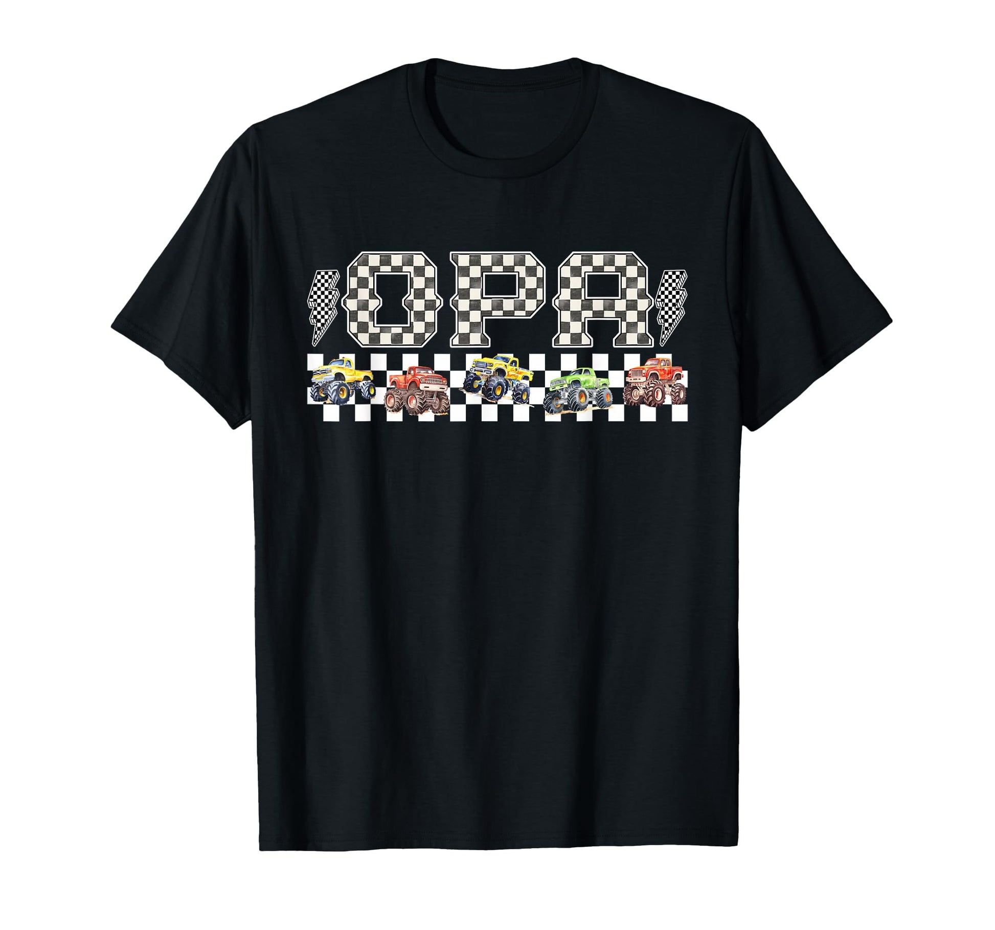 Opa Monster Truck Family Crew Birthday T-Shirt - Aesthetic Graphic Unisex - T-Shirt, Sweatshirt, Hoodie
