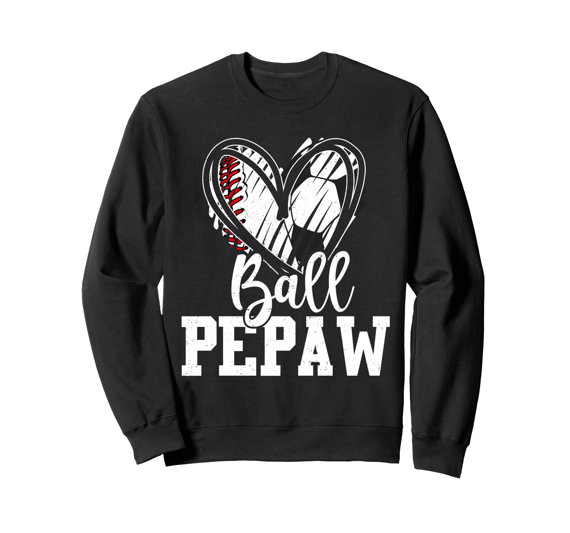 Ball Grandpa Heart Baseball Soccer Ball T-Shirt - Minimalist Print Unisex - T-Shirt, Sweatshirt, Hoodie