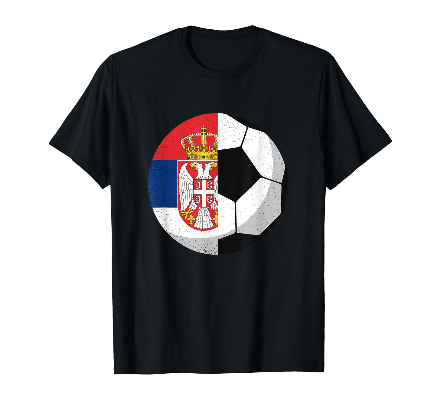 Half Serbia Flag Half Football Serbian T-Shirt - Streetwear Style Unisex - T-Shirt, Sweatshirt, Hoodie