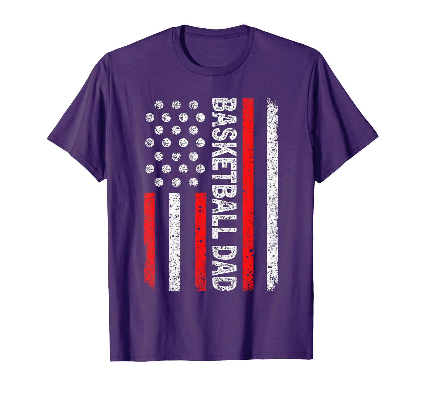 Basketball Dad American Flag Dad T-Shirt - Unique Graphic Unisex - T-Shirt, Sweatshirt, Hoodie