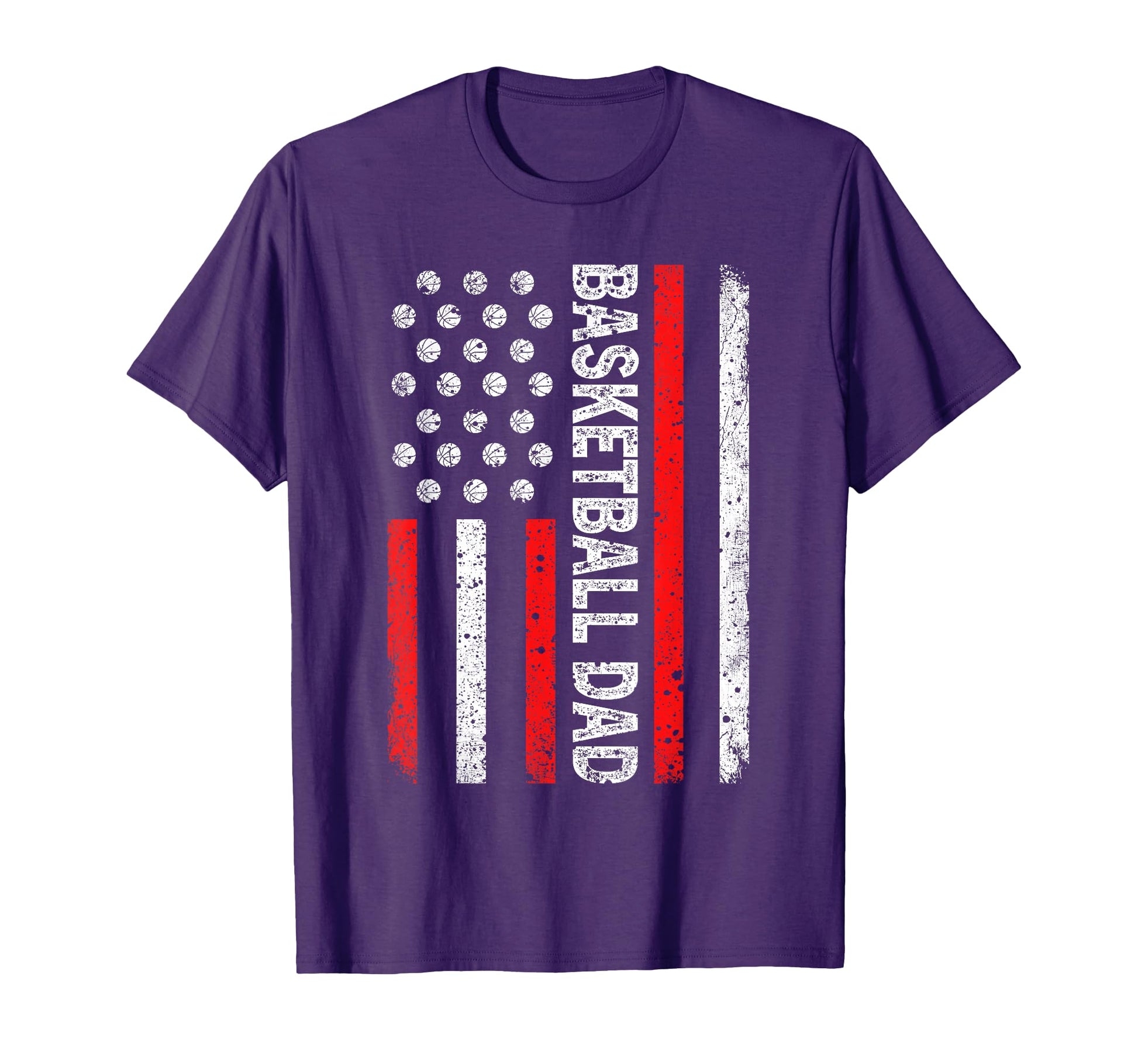 Basketball Dad American Flag Dad T-Shirt - Unique Graphic Unisex - T-Shirt, Sweatshirt, Hoodie