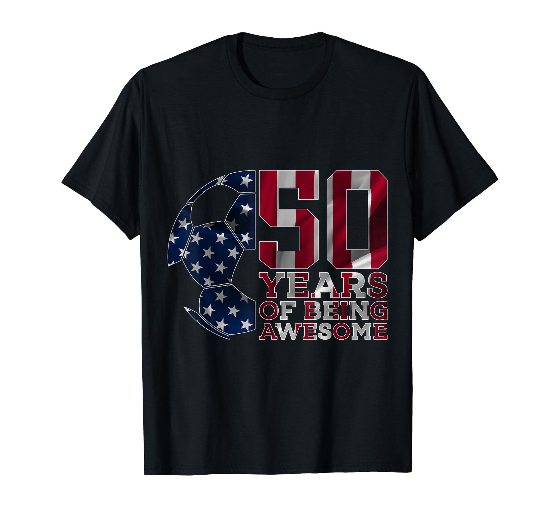 50 Years Being Awesome Soccer 50Th T-Shirt - Aesthetic Graphic for Adults - T-Shirt, Sweatshirt, Hoodie