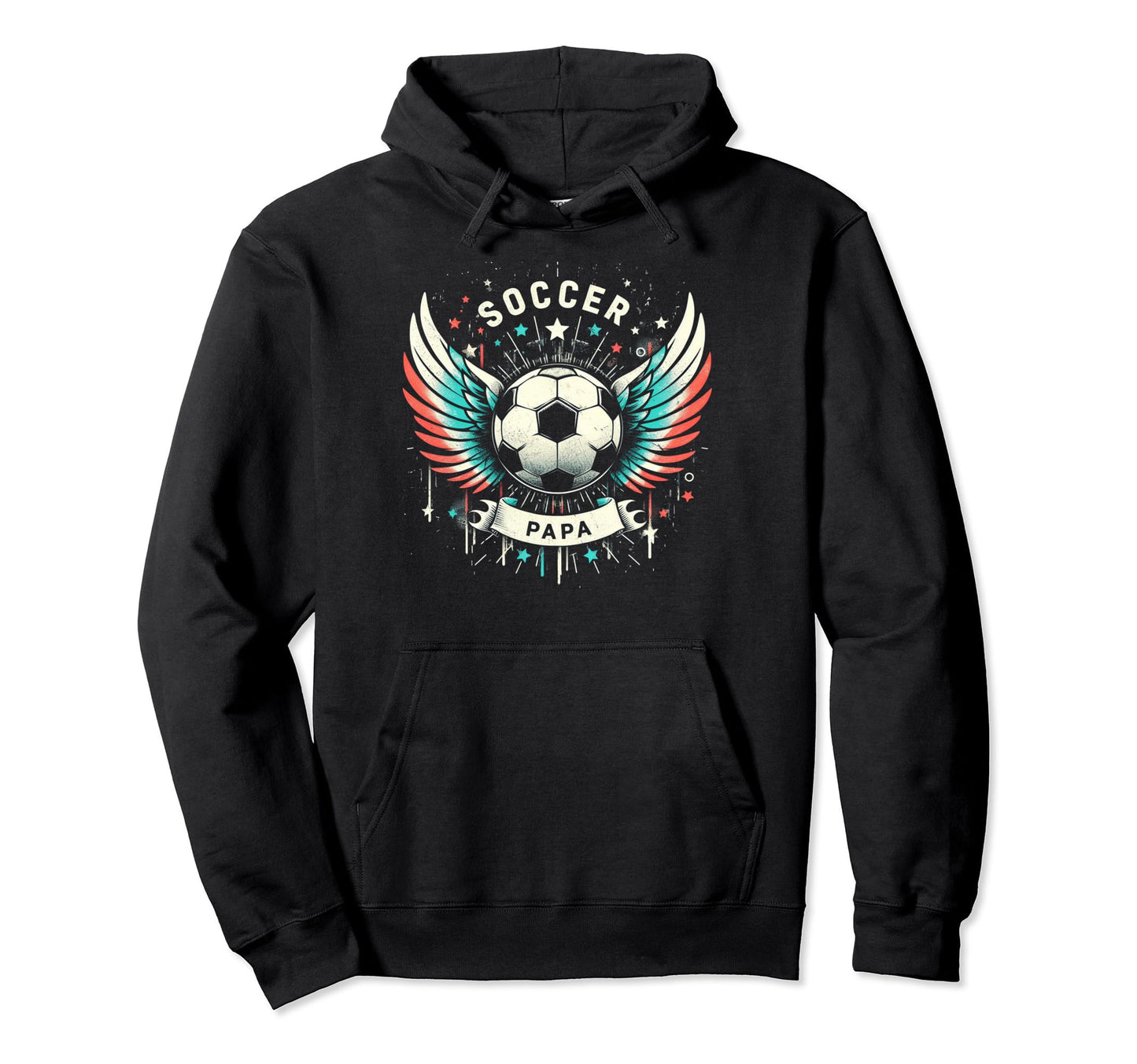 Soccer Papa Family Matching Dad Hoodie - Custom Art Print Men Women - T-Shirt, Sweatshirt, Hoodie