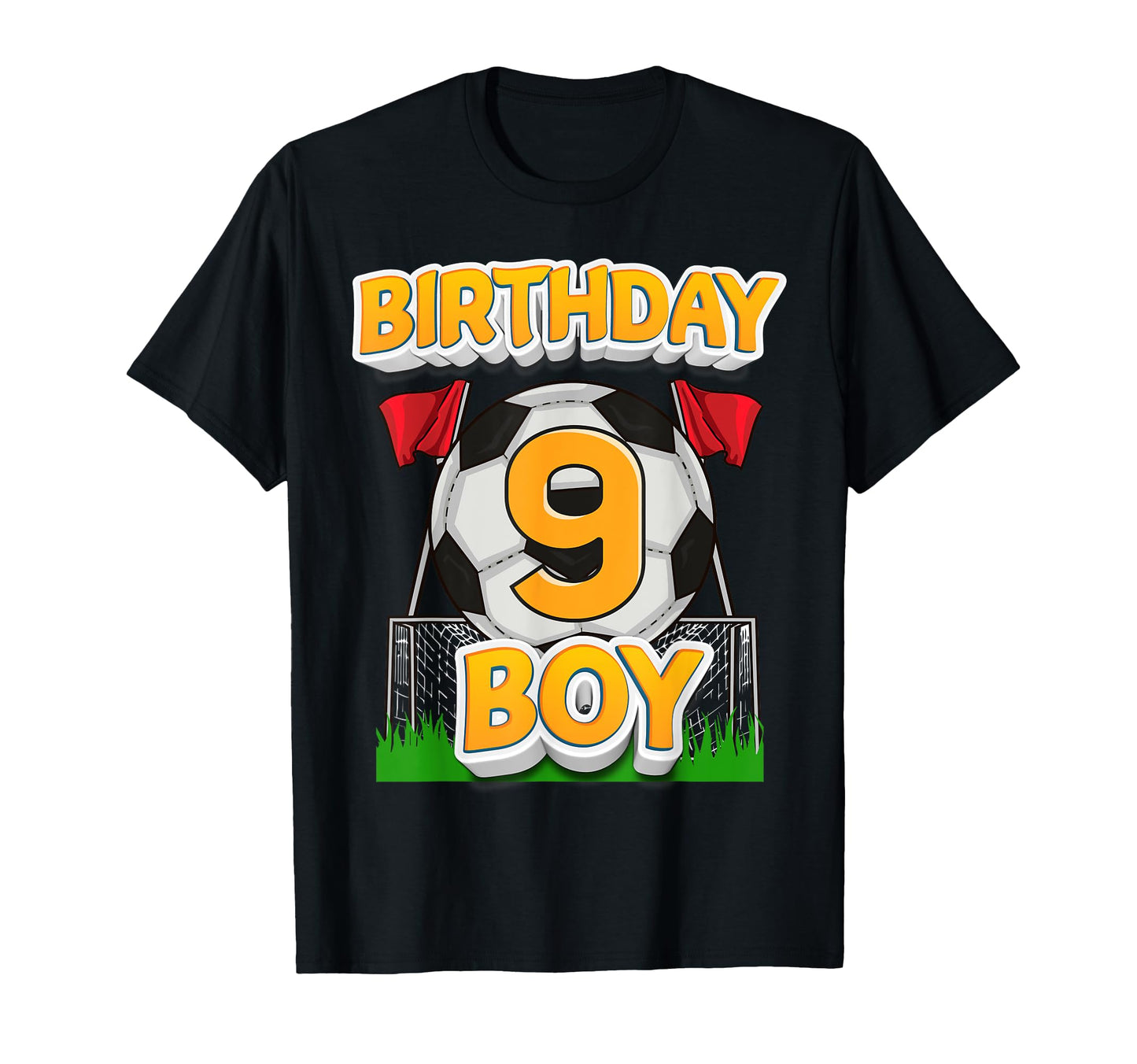 Soccer Birthday 9 Year Old Soccer Player T-Shirt - Minimalist Print Unisex - T-Shirt, Sweatshirt, Hoodie