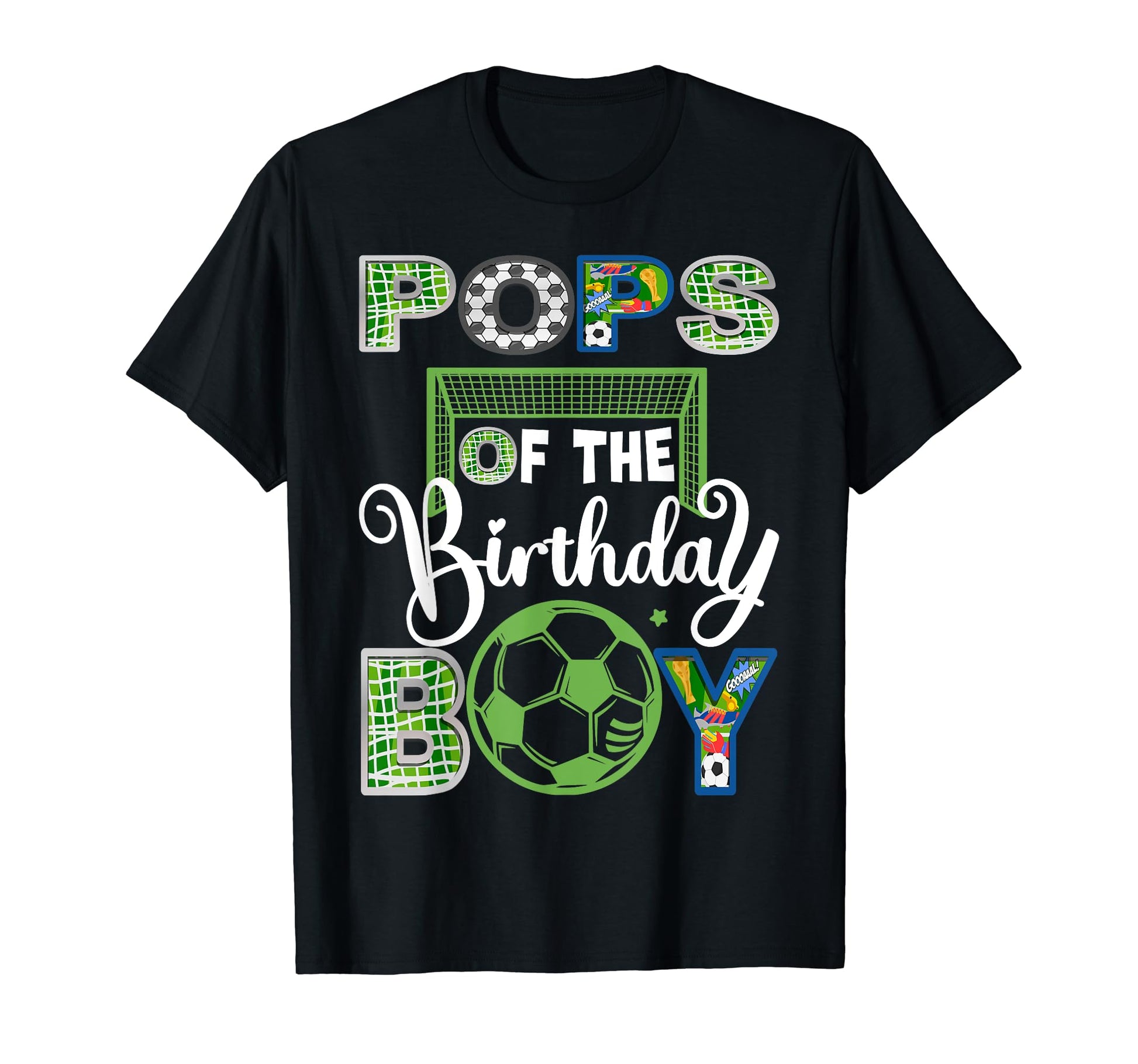 Pops Birthday Soccer Baller Birthday T-Shirt - Unique Graphic Men Women - T-Shirt, Sweatshirt, Hoodie