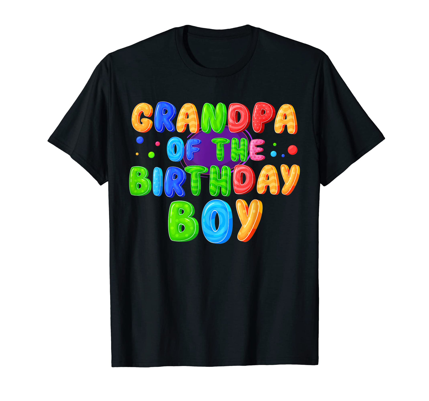 Grandpa Birthday Color Balloon Matching T-Shirt - Unique Graphic Men Women - T-Shirt, Sweatshirt, Hoodie
