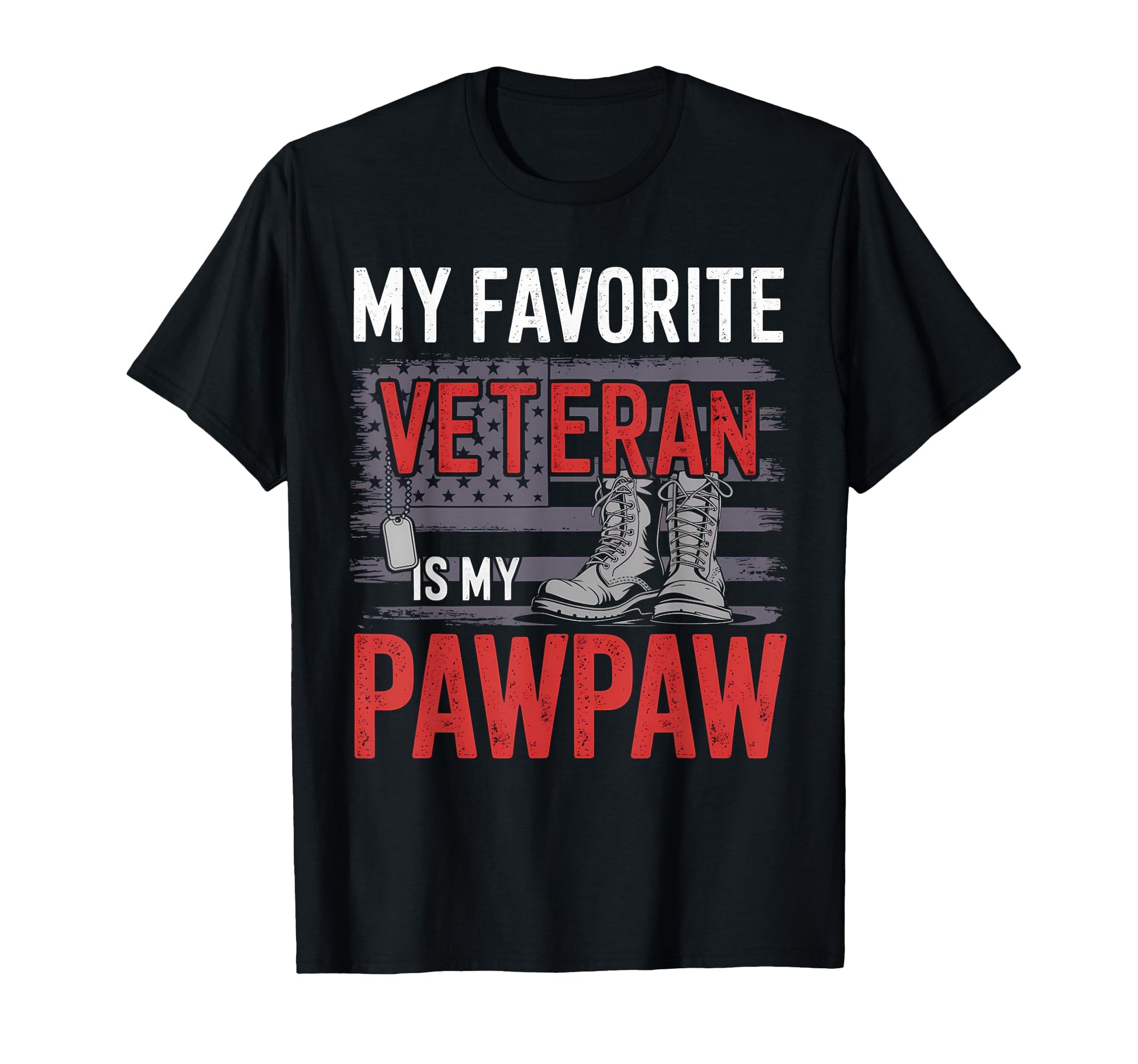 Veteran Papaw Love American Flag Dad T-Shirt - Minimalist Print for Adults - T-Shirt, Sweatshirt, Hoodie