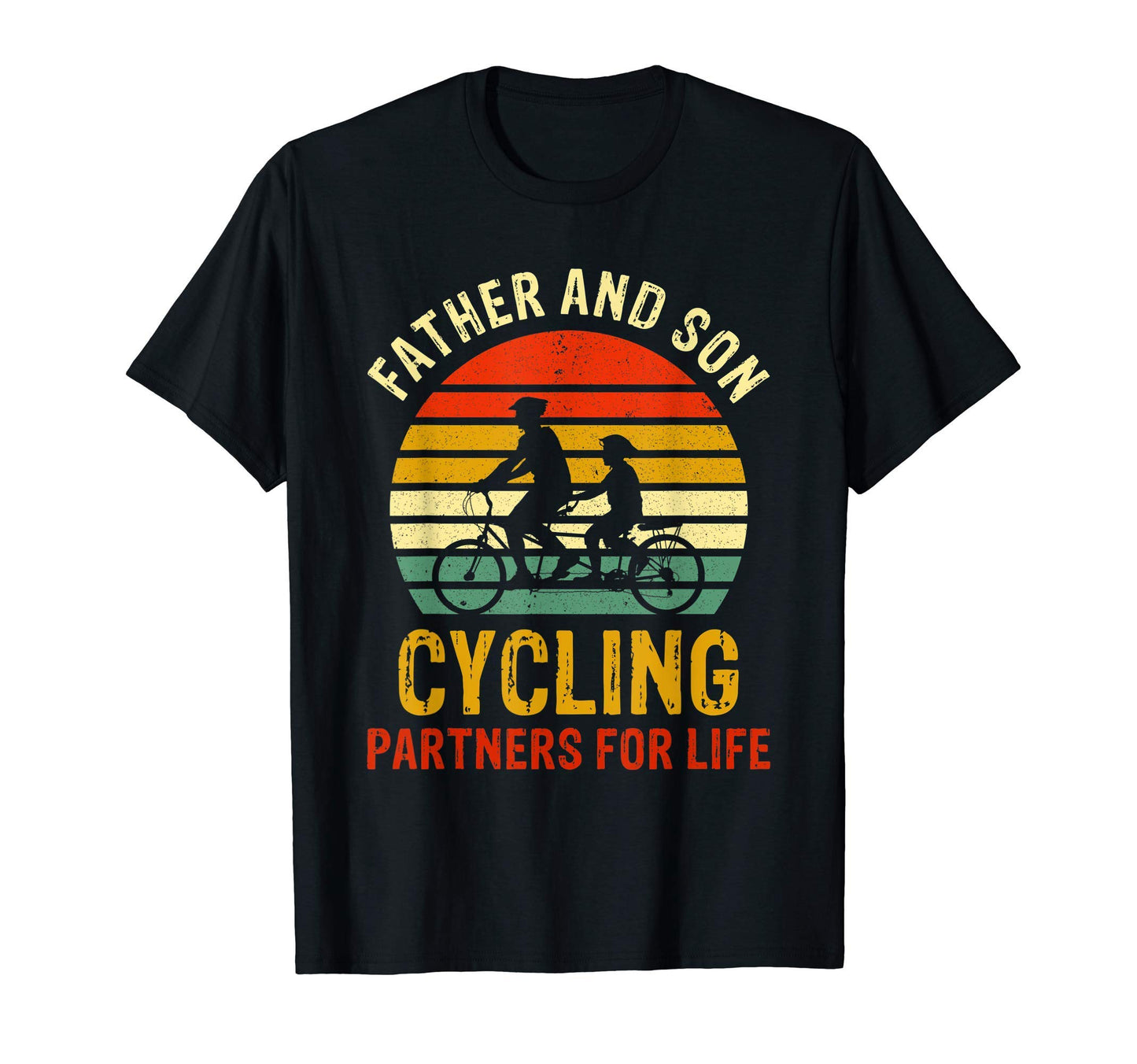 Dad And Son Cycling Partners Life T-Shirt - Novelty Apparel Men Women - T-Shirt, Sweatshirt, Hoodie