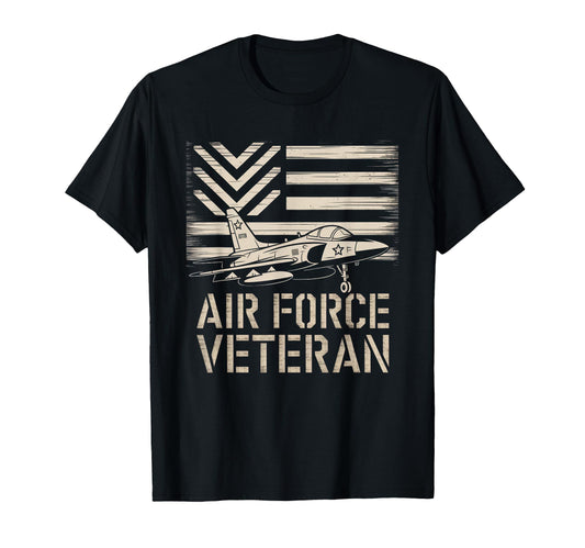 Air Force Veteran Us American Flag Dad T-Shirt - Unique Graphic Unisex - T-Shirt, Sweatshirt, Hoodie
