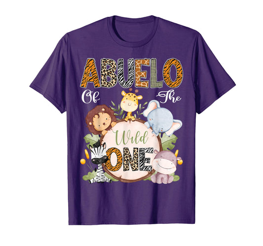 Abuelo Wild One 1St Birthday Safari T-Shirt - Aesthetic Graphic for Adults - T-Shirt, Sweatshirt, Hoodie