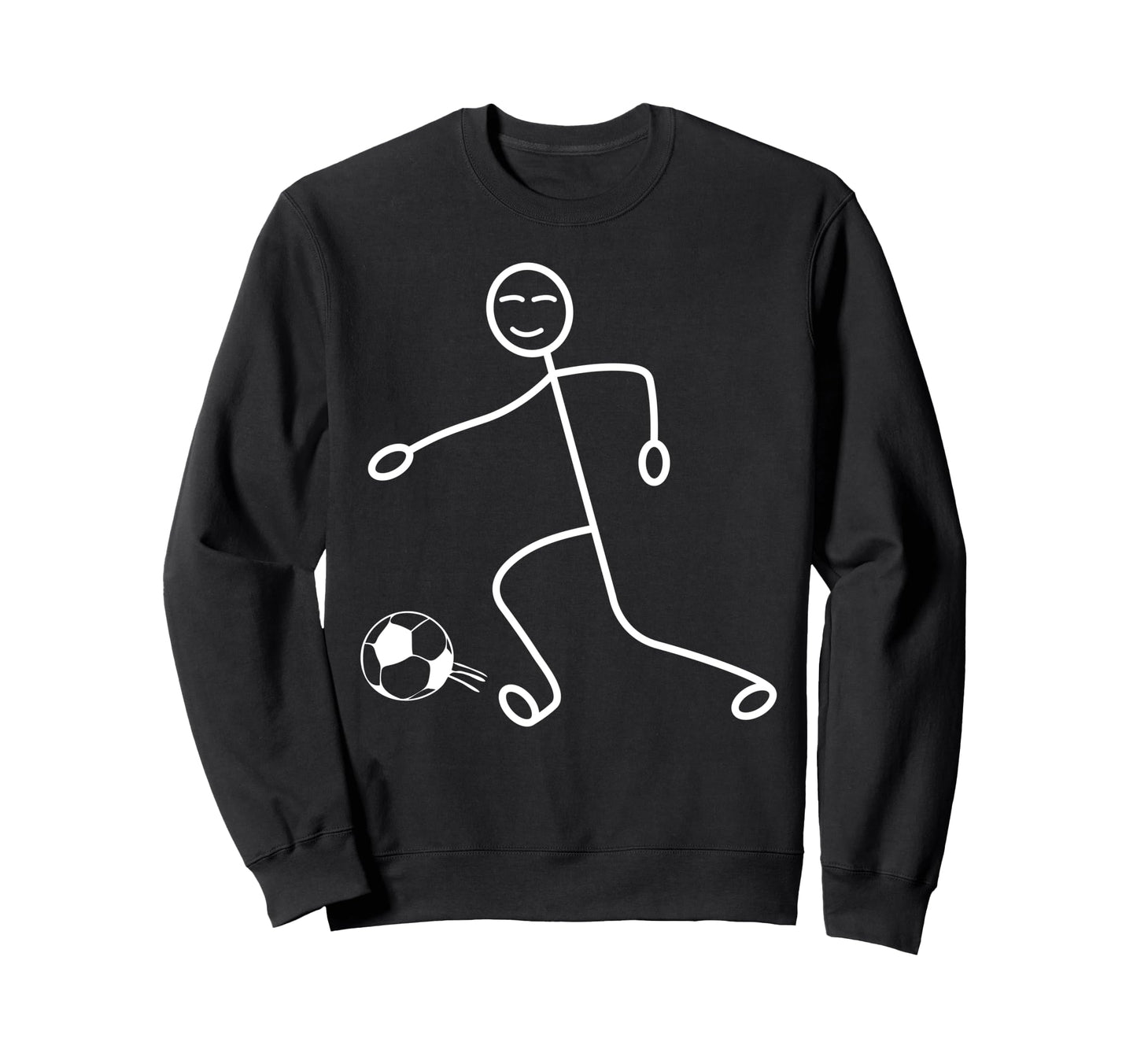 Soccer Stick Figure Soccer Player Sweatshirt - Custom Art Print for Adults - T-Shirt, Sweatshirt, Hoodie
