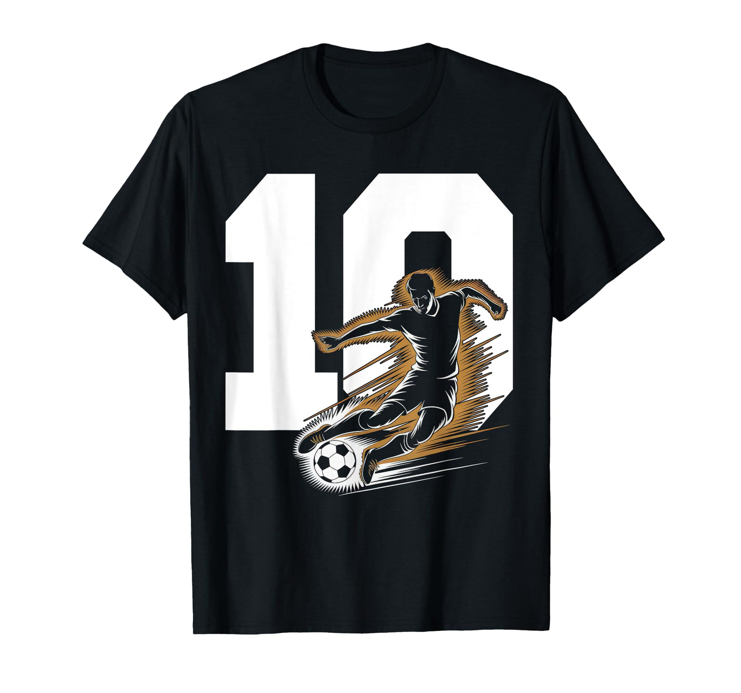 10 Soccer Birthday Gift Soccer Fan T-Shirt - Custom Art Print Men Women - T-Shirt, Sweatshirt, Hoodie