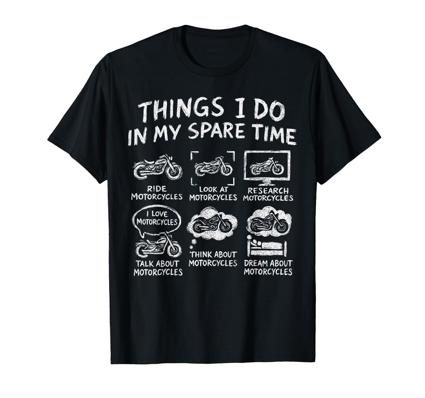 Things I Do My Spare Time Biker T-Shirt - Custom Art Print Unisex - T-Shirt, Sweatshirt, Hoodie