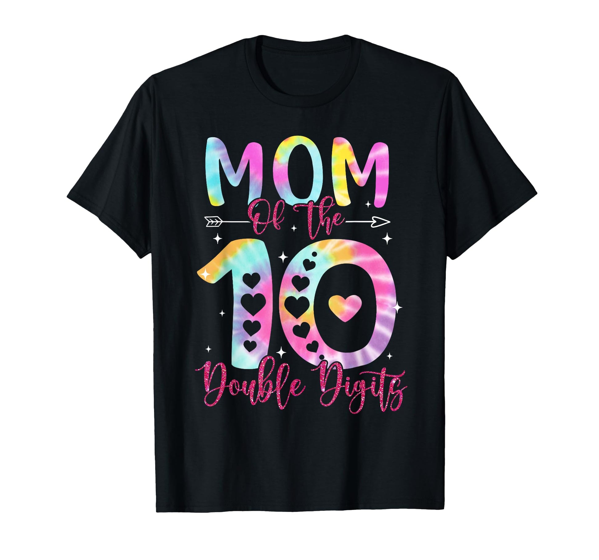 Mom Birthday Double Digits 10Th Birthday T-Shirt - Graphic Print Men Women - T-Shirt, Sweatshirt, Hoodie