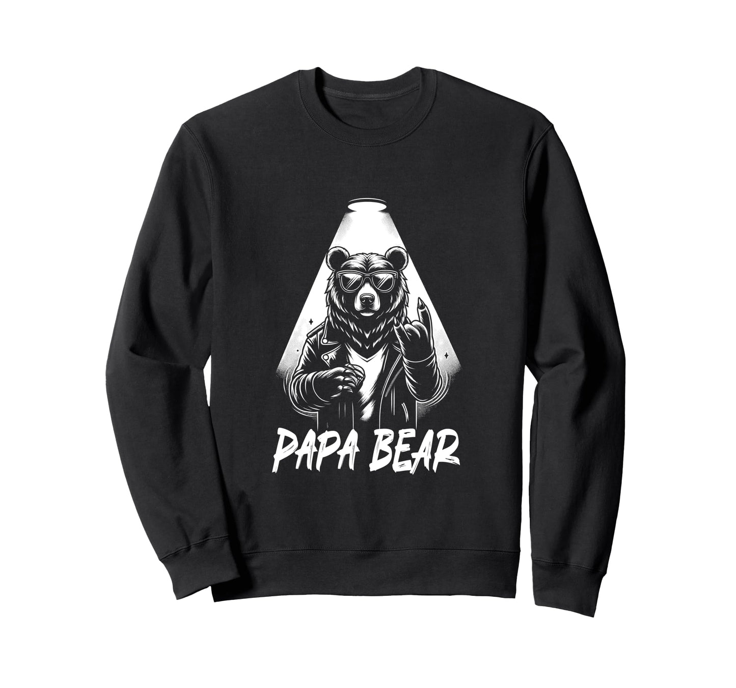 Papa Bear Rockstar Spotlight And Sweatshirt - Unique Graphic Unisex - T-Shirt, Sweatshirt, Hoodie