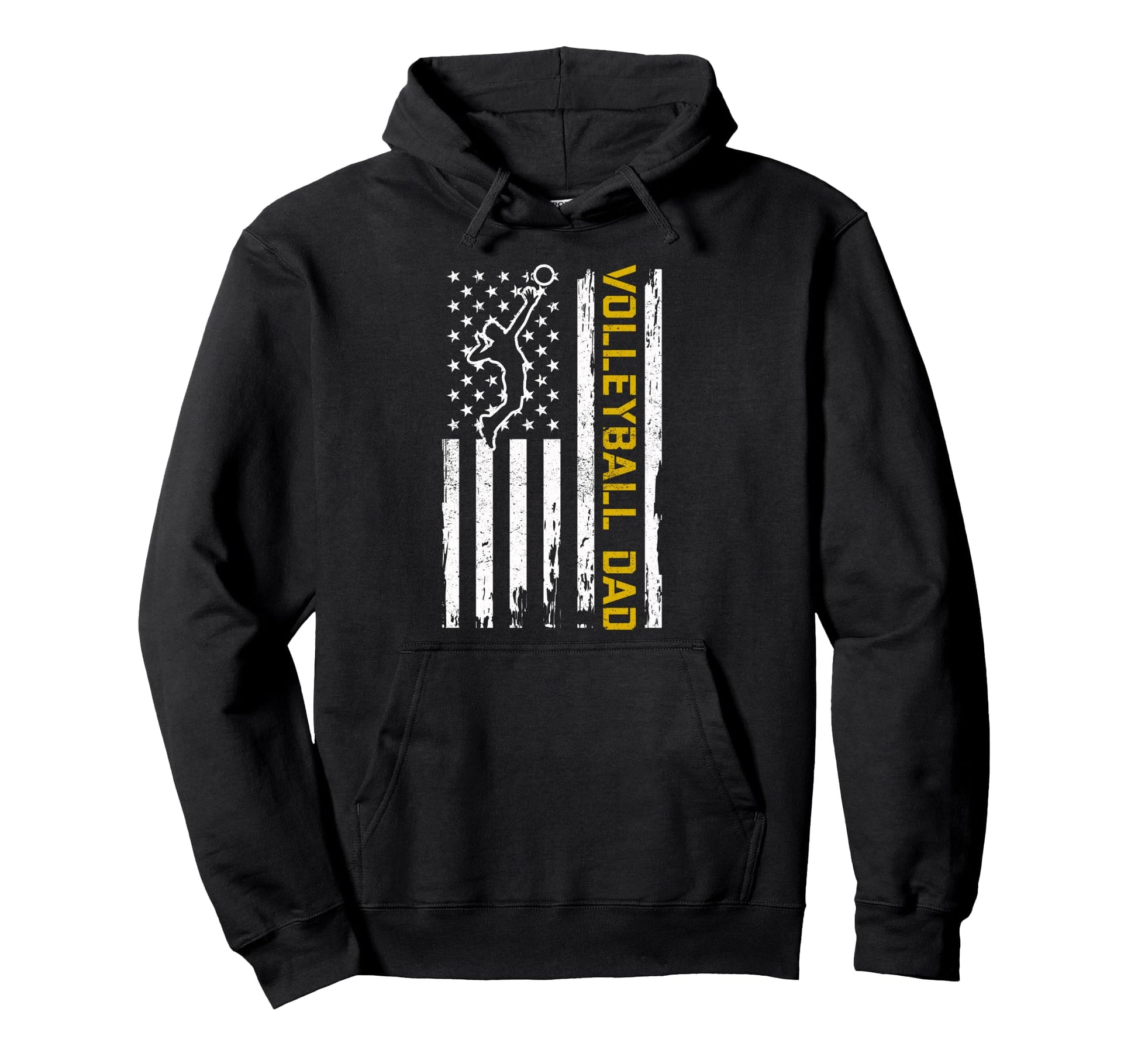 Usa Flag Volleyball Lover Dad Player Hoodie - Custom Art Print Unisex - T-Shirt, Sweatshirt, Hoodie