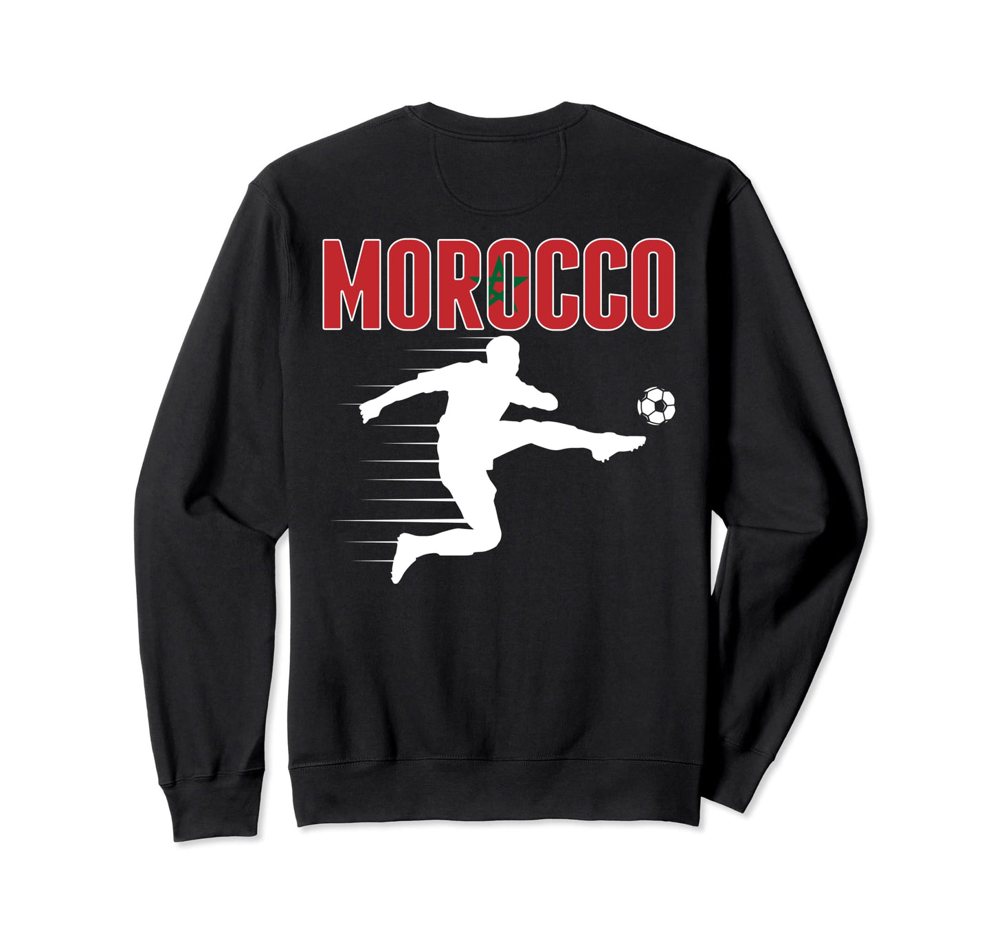 Morocco Soccer Fans Jersey Sweatshirt - Casual Everyday Wear Unisex - T-Shirt, Sweatshirt, Hoodie