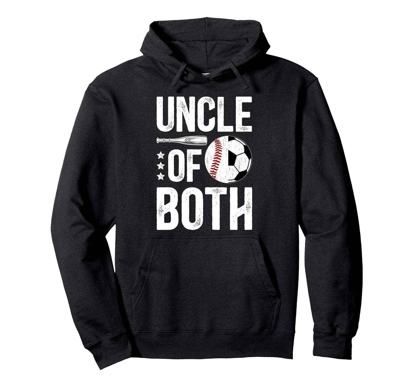 Uncle Both Baseball Soccer Uncle Hoodie - Custom Art Print for Adults - T-Shirt, Sweatshirt, Hoodie