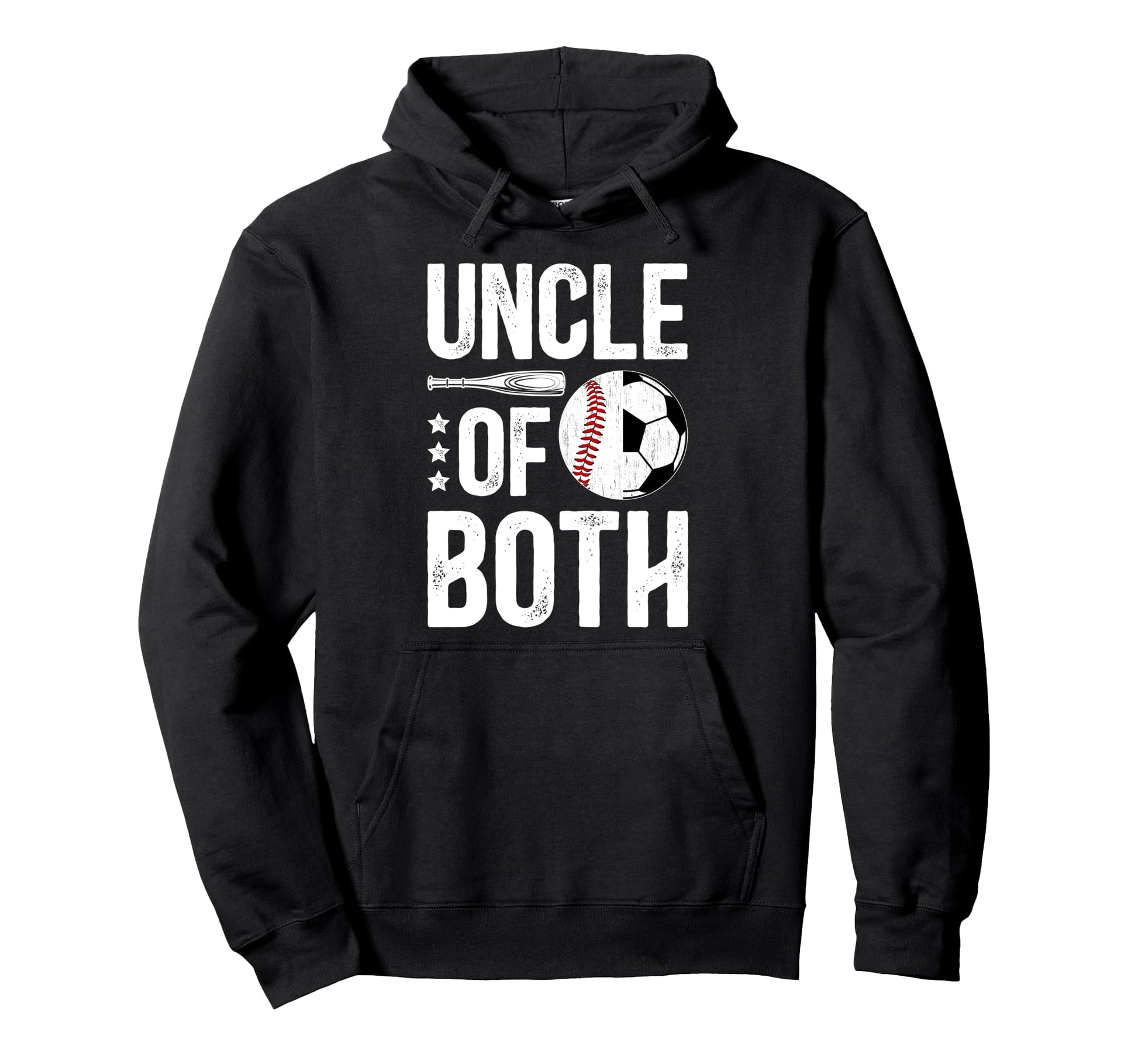 Uncle Both Baseball Soccer Uncle Hoodie - Custom Art Print for Adults - T-Shirt, Sweatshirt, Hoodie