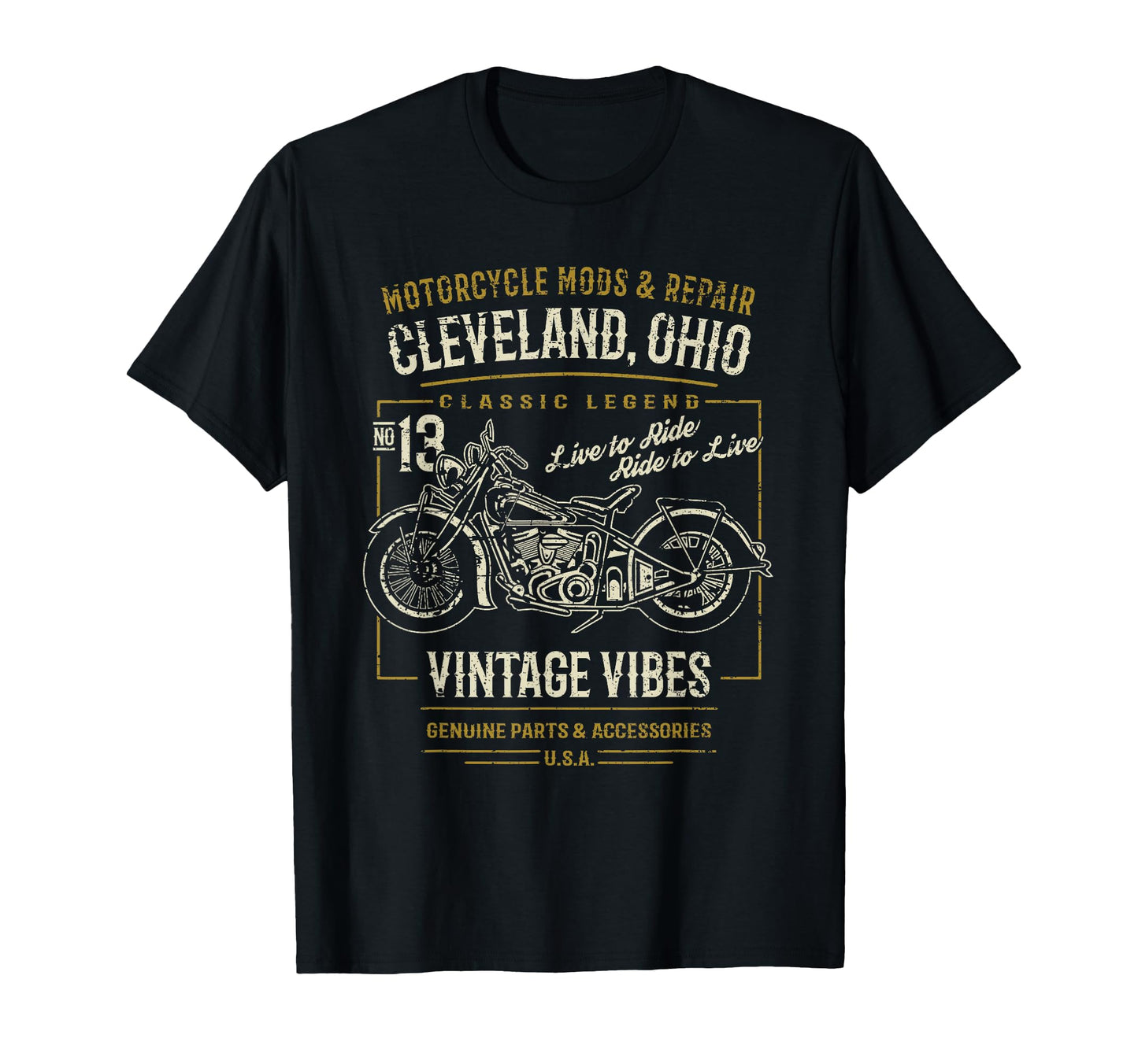 Cleveland Ohio Motorcycle Adventure T-Shirt - Unique Graphic Men Women - T-Shirt, Sweatshirt, Hoodie