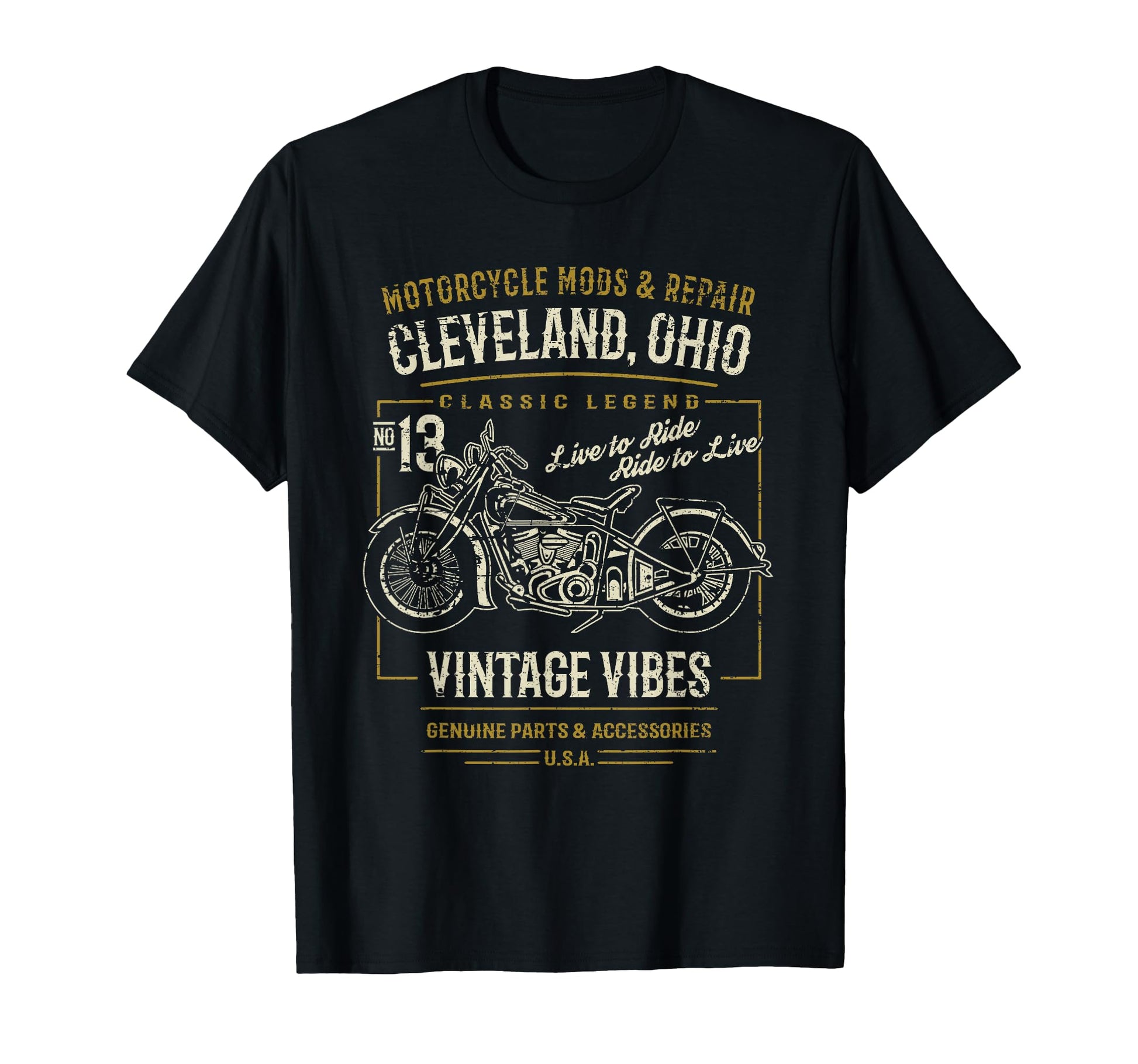 Cleveland Ohio Motorcycle Adventure T-Shirt - Unique Graphic Men Women - T-Shirt, Sweatshirt, Hoodie
