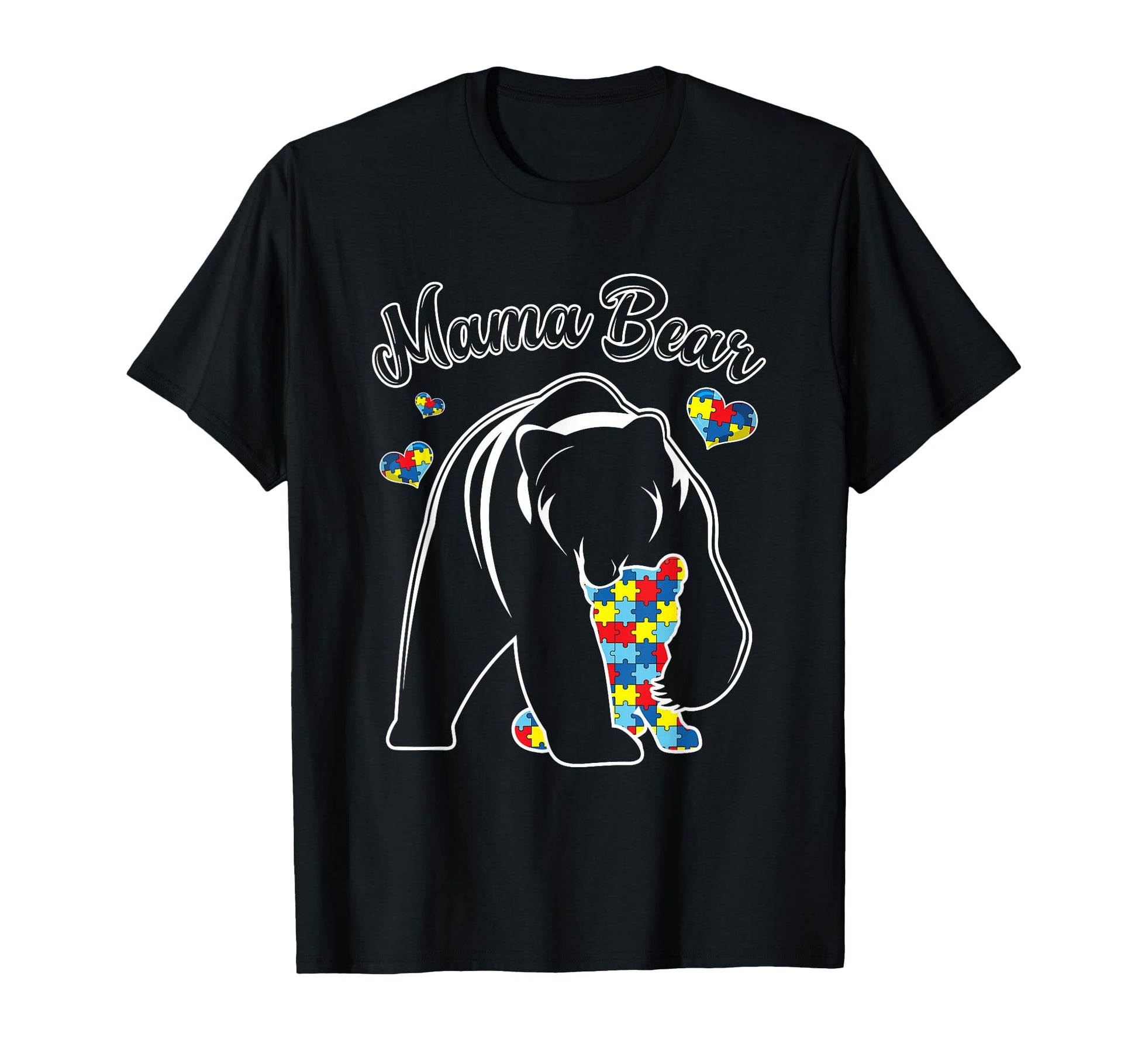 Mama Bear Autism Awareness Autistic T-Shirt - Minimalist Print Unisex - T-Shirt, Sweatshirt, Hoodie