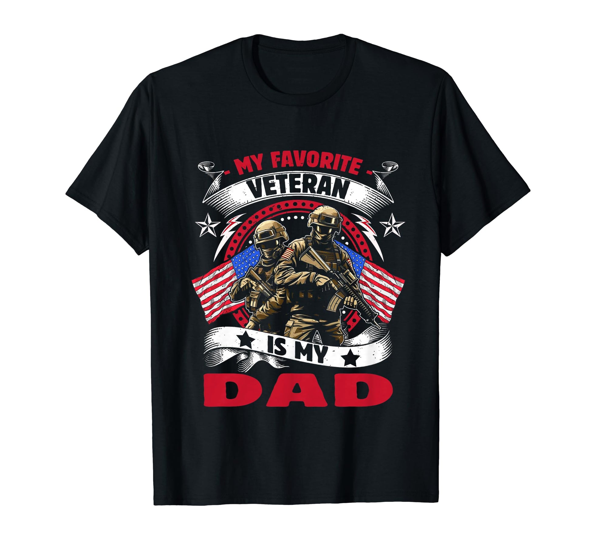 Veteran Dad Usa Flag 4Th July T-Shirt - Novelty Apparel for Adults - T-Shirt, Sweatshirt, Hoodie