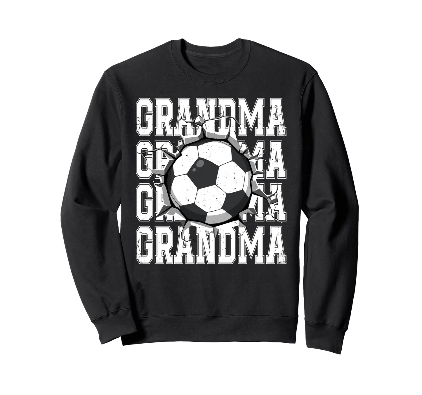 Soccer Grandma Cracked Wall Family Sweatshirt - Graphic Print Men Women - T-Shirt, Sweatshirt, Hoodie