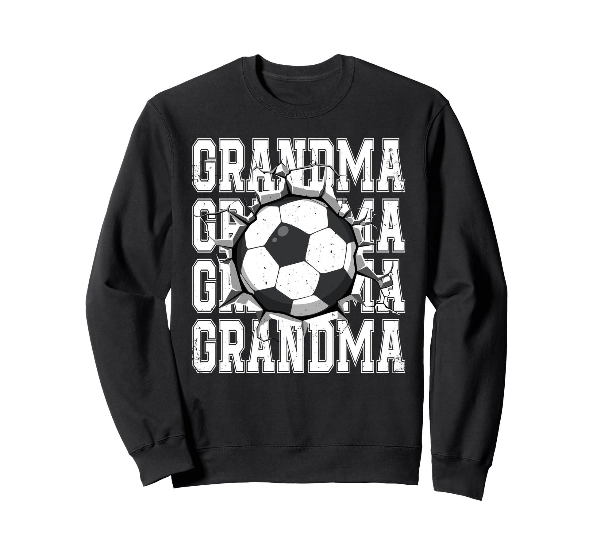 Soccer Grandma Cracked Wall Family Sweatshirt - Graphic Print Men Women - T-Shirt, Sweatshirt, Hoodie
