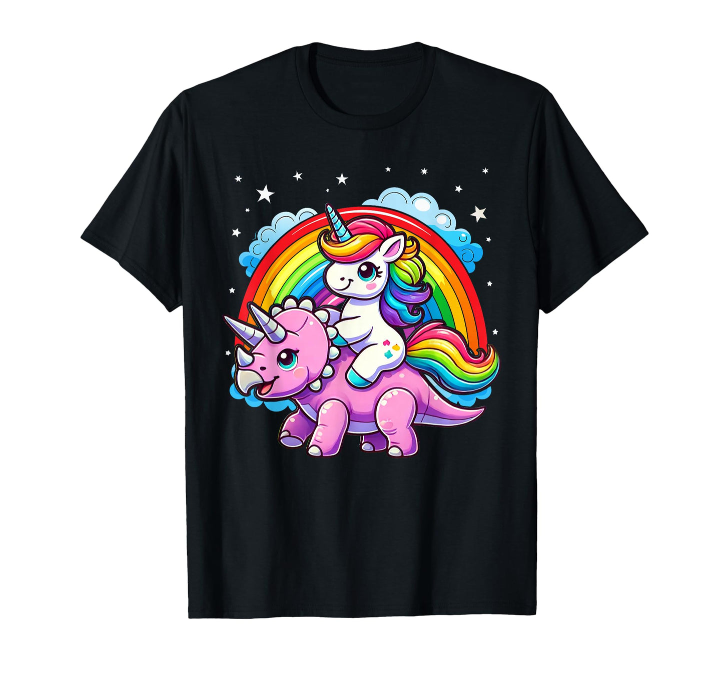 Unicorn Riding Dinosaur Triceratops T-Shirt - Streetwear Style Men Women - T-Shirt, Sweatshirt, Hoodie