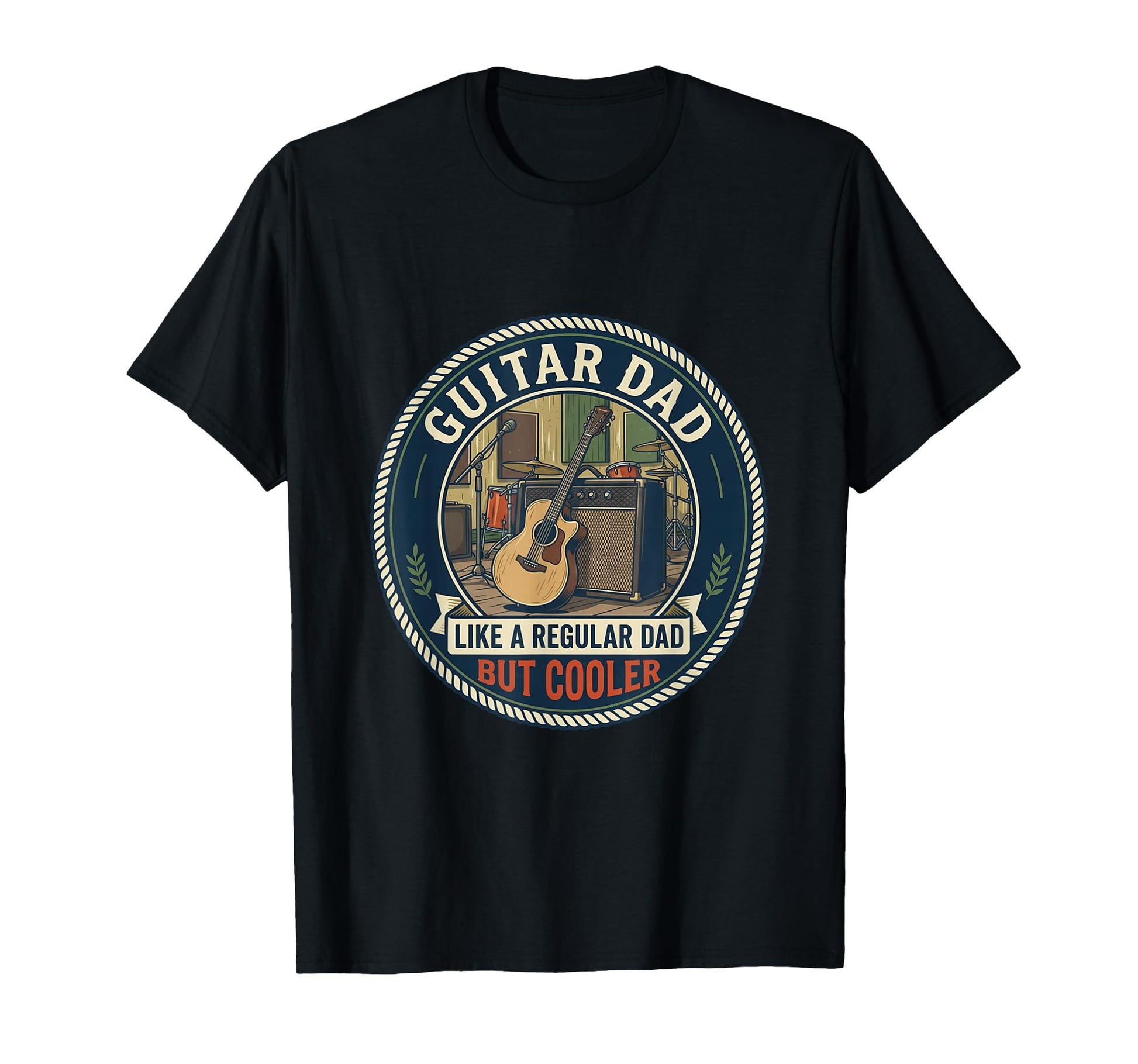 Guitar Dad Musician Acoustic Band Music T-Shirt - Trendy Graphic Men Women - T-Shirt, Sweatshirt, Hoodie