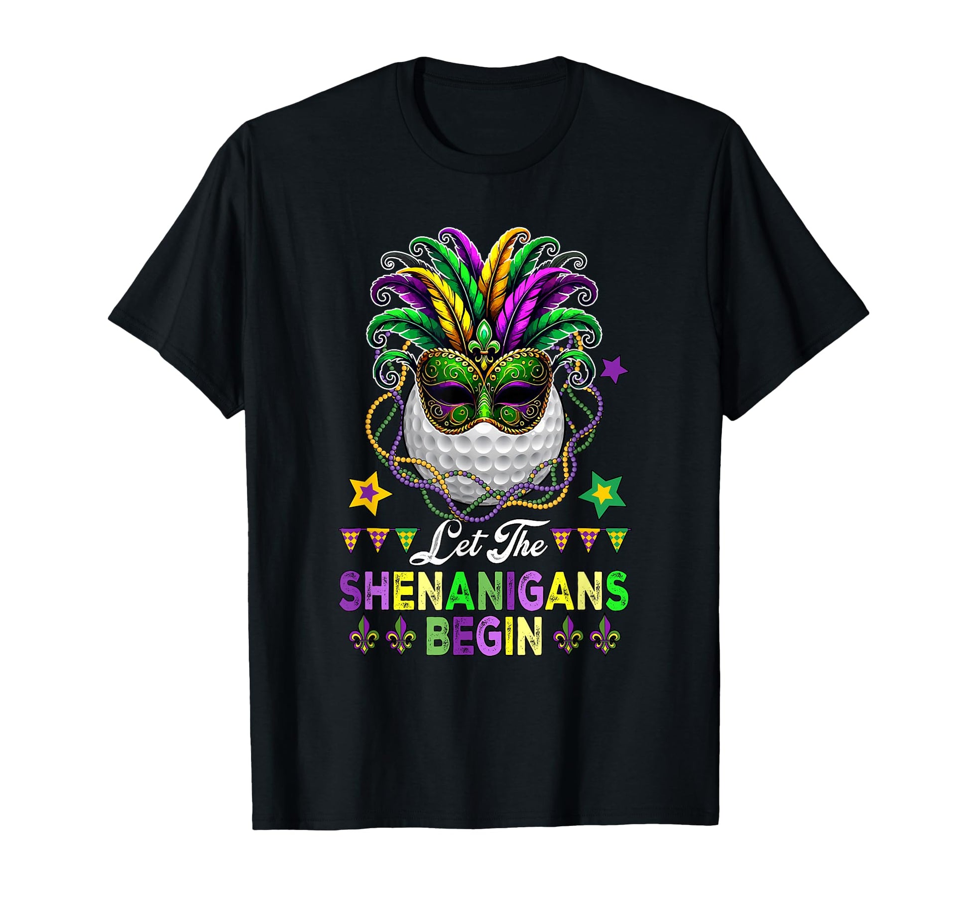Shenanigans Begin Mardi Gras Golf T-Shirt - Aesthetic Graphic Men Women - T-Shirt, Sweatshirt, Hoodie
