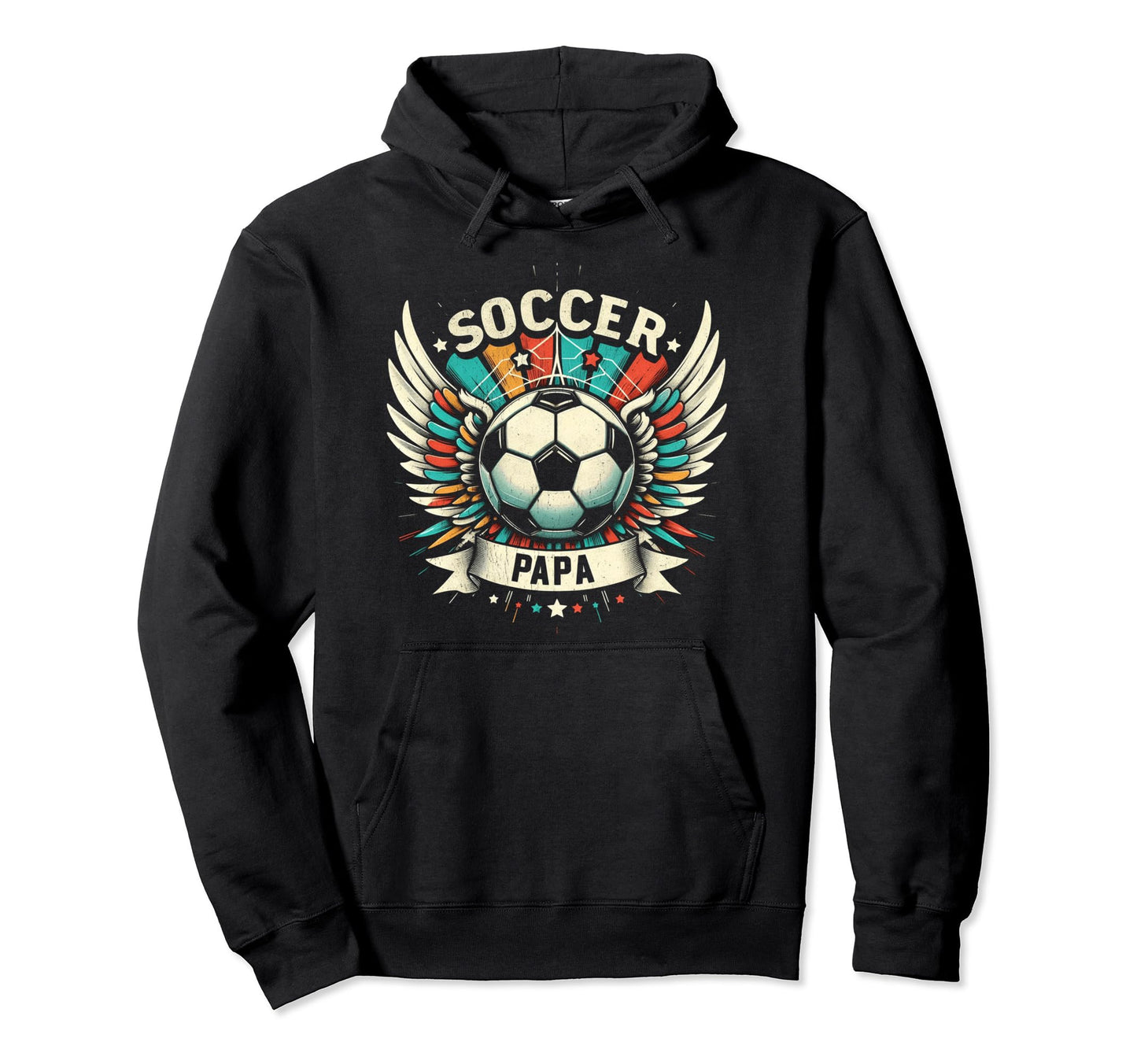 Soccer Papa Family Matching Dad Fathers Hoodie - Custom Art Print Unisex - T-Shirt, Sweatshirt, Hoodie