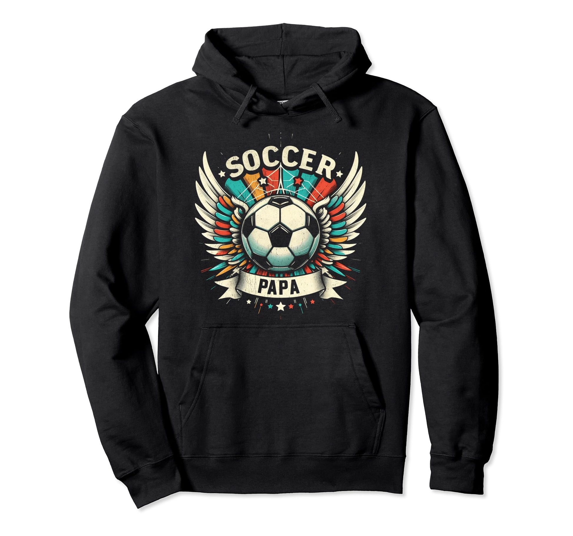 Soccer Papa Family Matching Dad Fathers Hoodie - Custom Art Print Unisex - T-Shirt, Sweatshirt, Hoodie