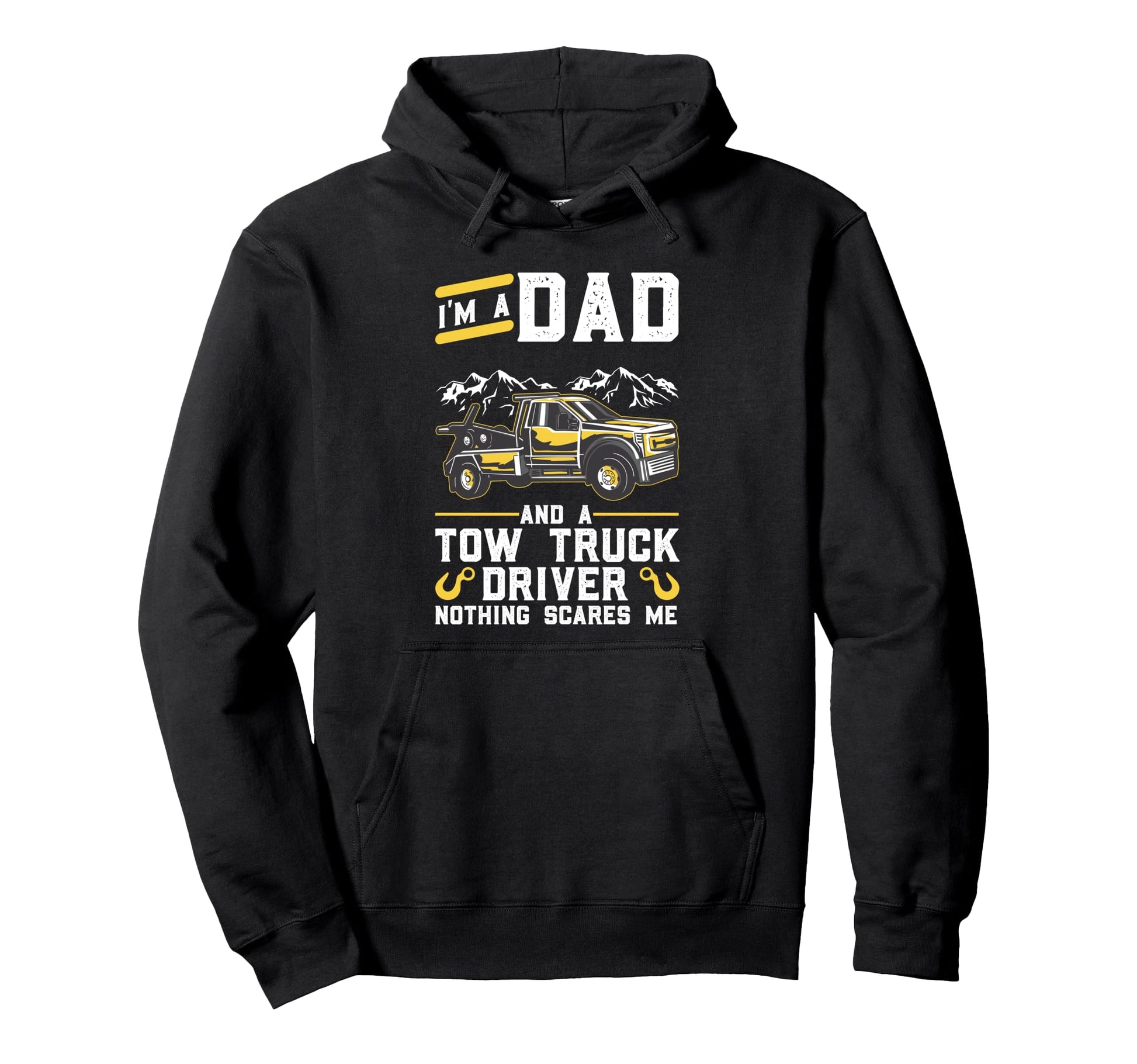 Tow Truck Driver Dad Hoodie - Trendy Graphic for Adults - T-Shirt, Sweatshirt, Hoodie