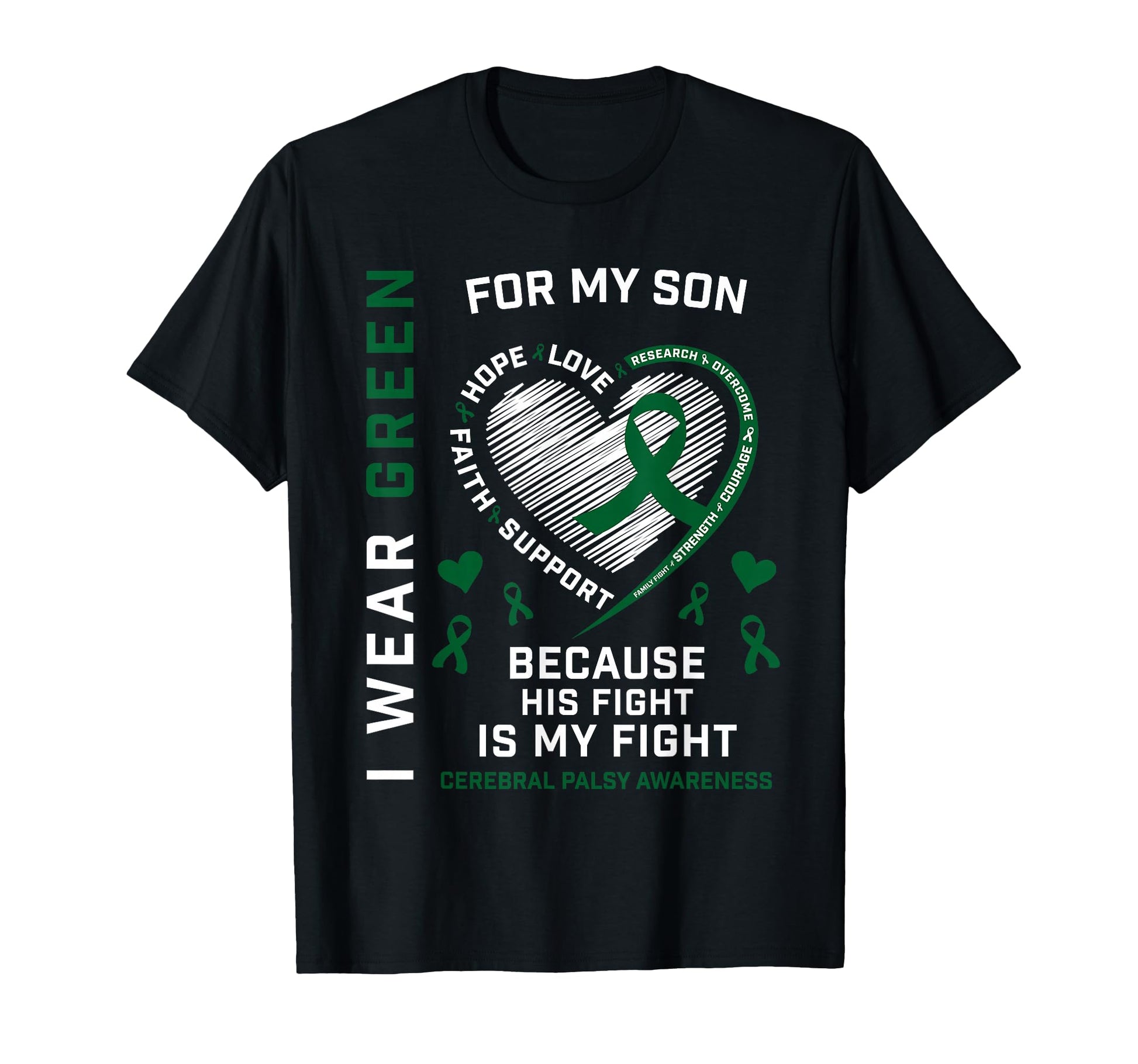 Cp Dad I Wear Green Fighter Son T-Shirt - Custom Art Print for Adults - T-Shirt, Sweatshirt, Hoodie