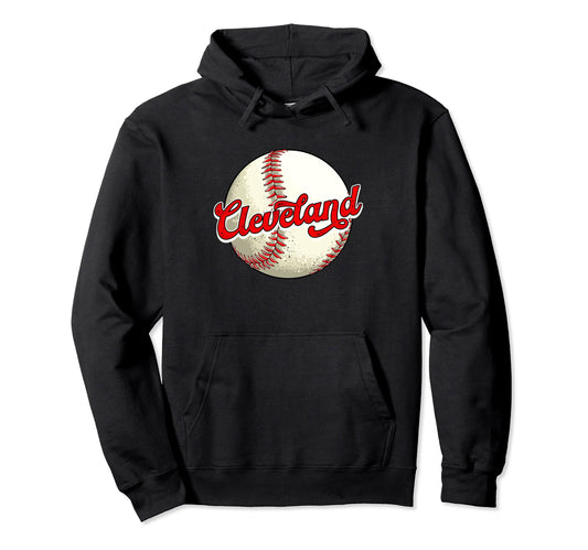 Baseball Lover Mom Dad Cleveland Hoodie - Novelty Apparel for Adults - T-Shirt, Sweatshirt, Hoodie