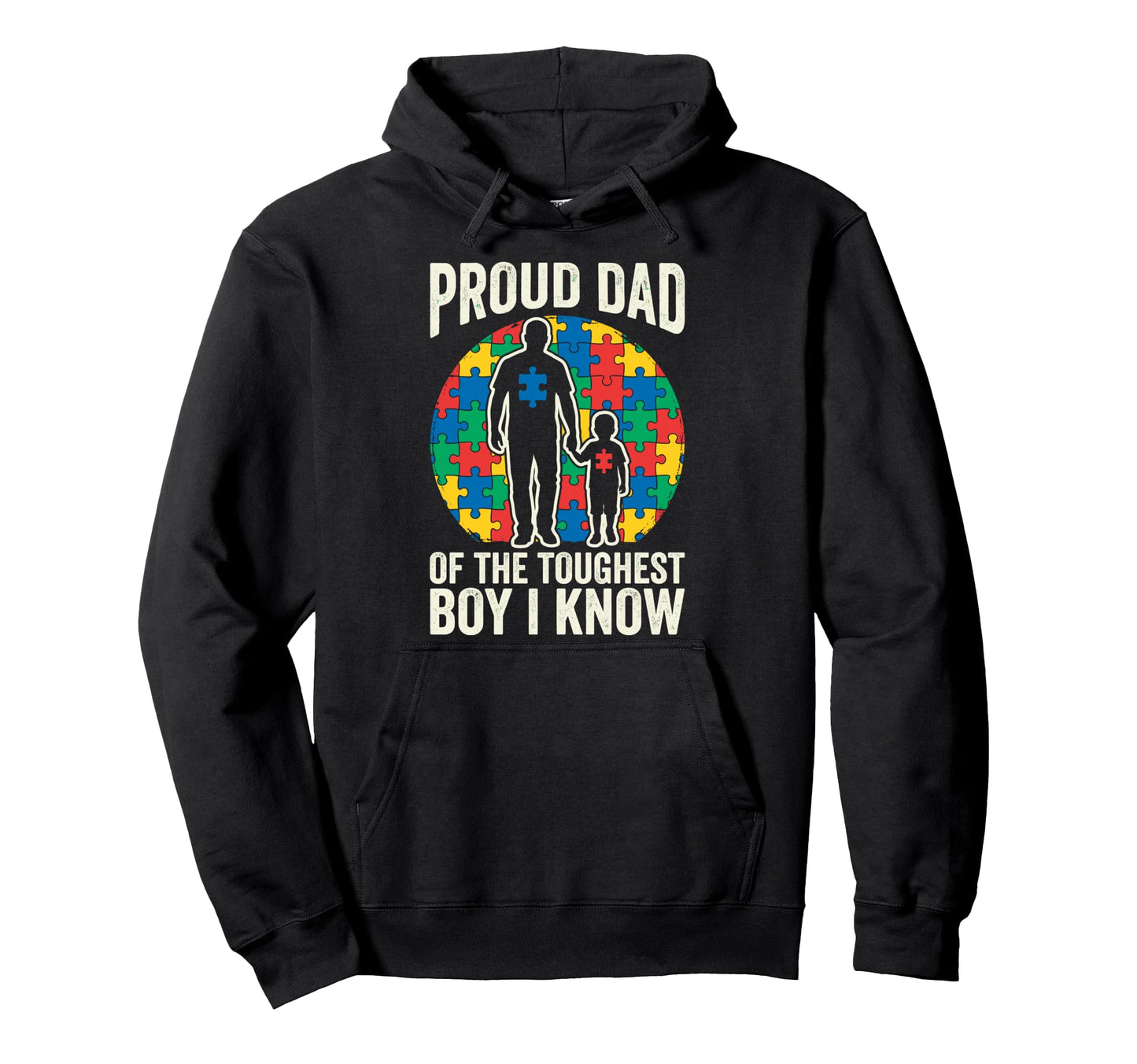 Support Autism Awareness Proud Dad Hoodie - Streetwear Style for Adults - T-Shirt, Sweatshirt, Hoodie