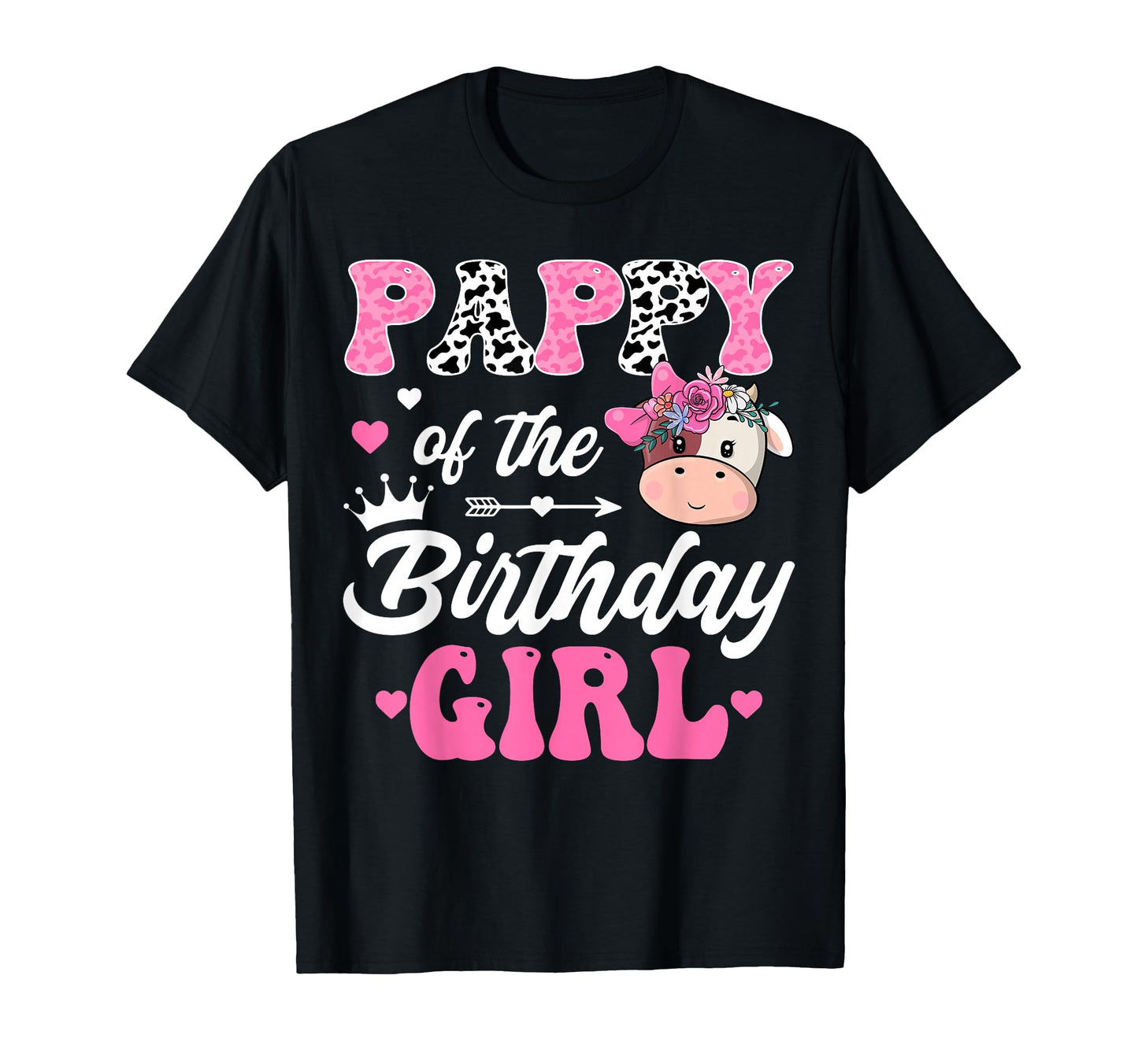 Pappy Birthday Farm Cow 1St Birthday T-Shirt - Minimalist Print Unisex - T-Shirt, Sweatshirt, Hoodie