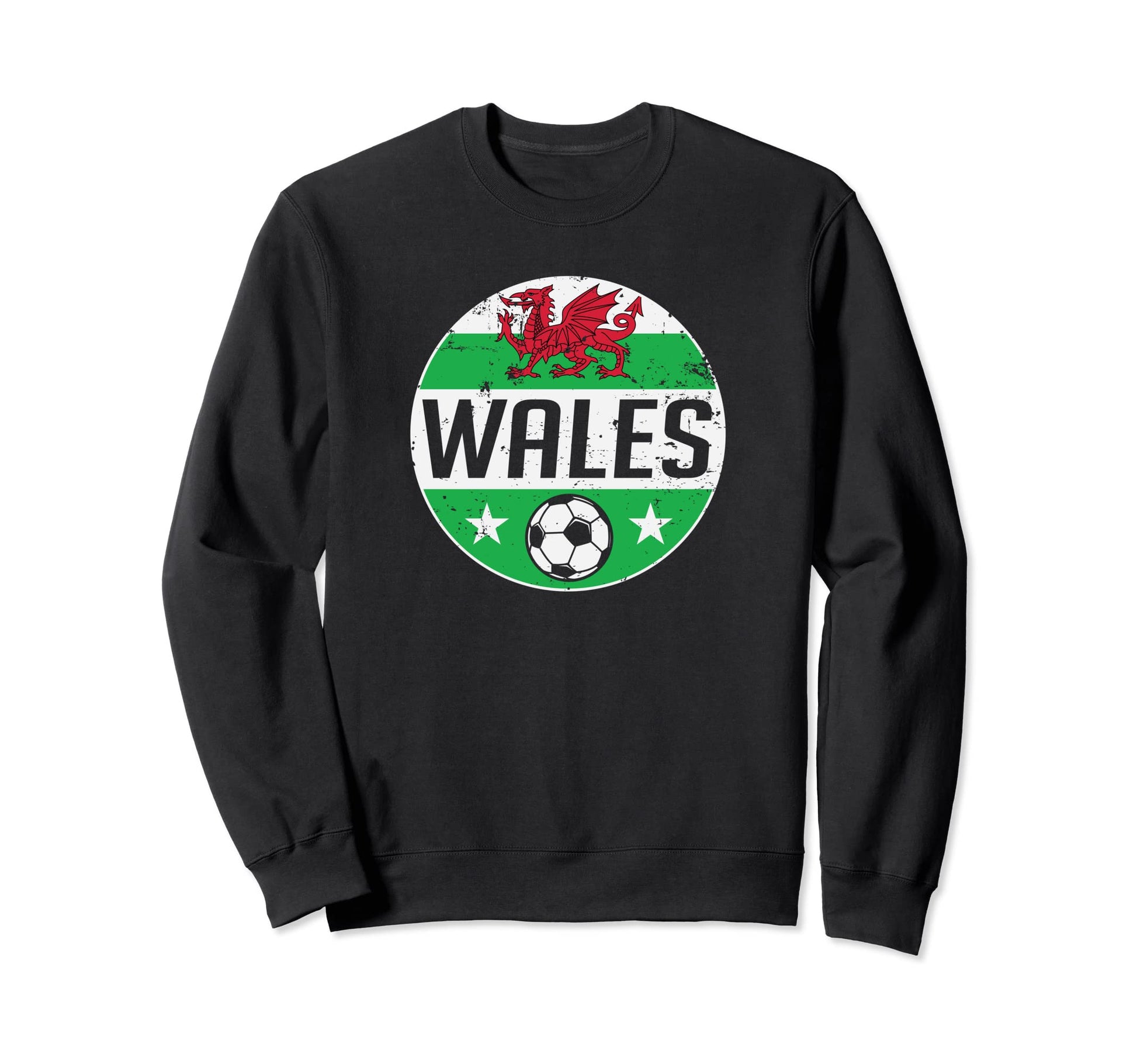Wales Flag Soccer Welsh Team Supporter Sweatshirt - Custom Art Print Unisex - T-Shirt, Sweatshirt, Hoodie